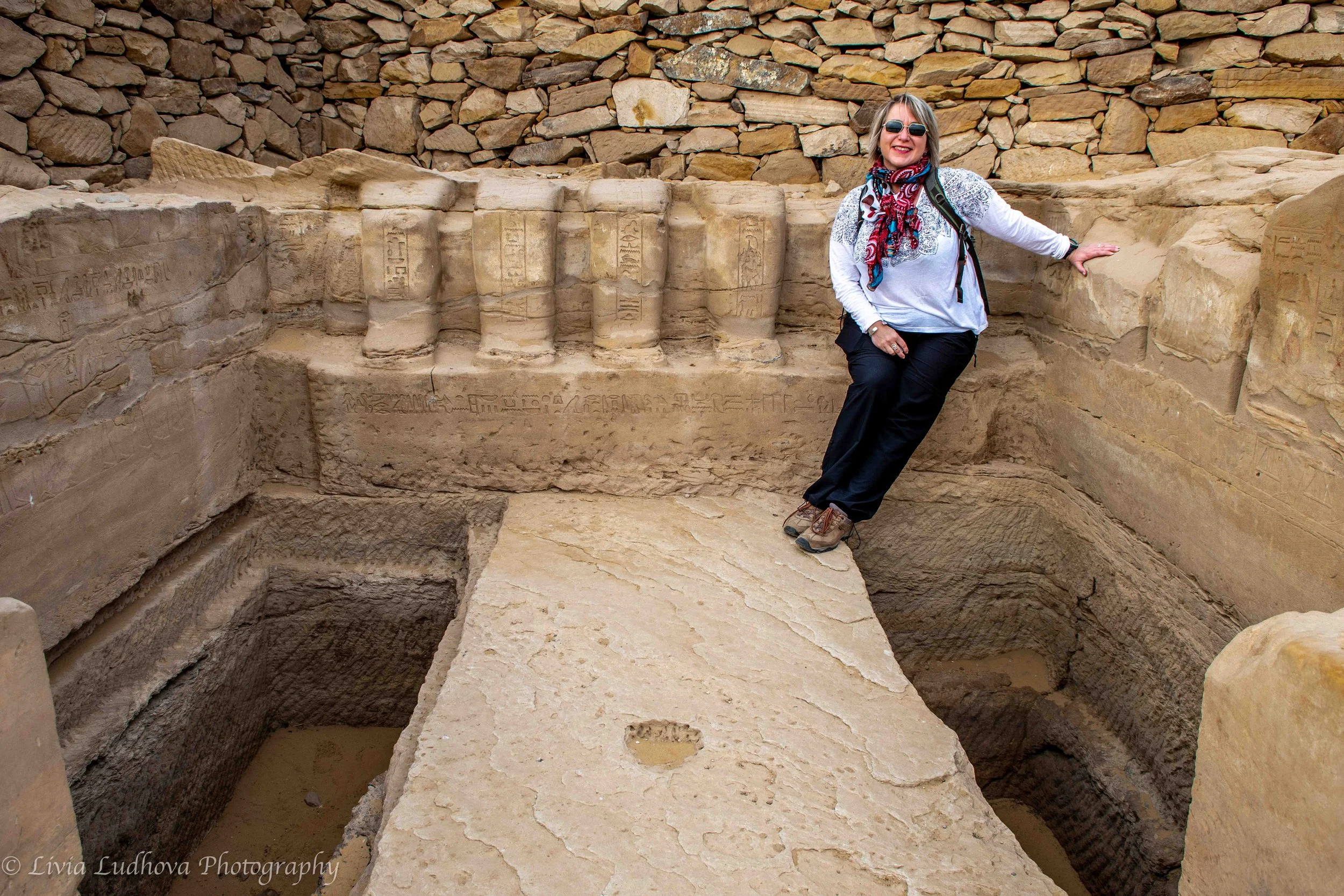 Rock-cut tomb  likely belonging to a quarry official or worker.