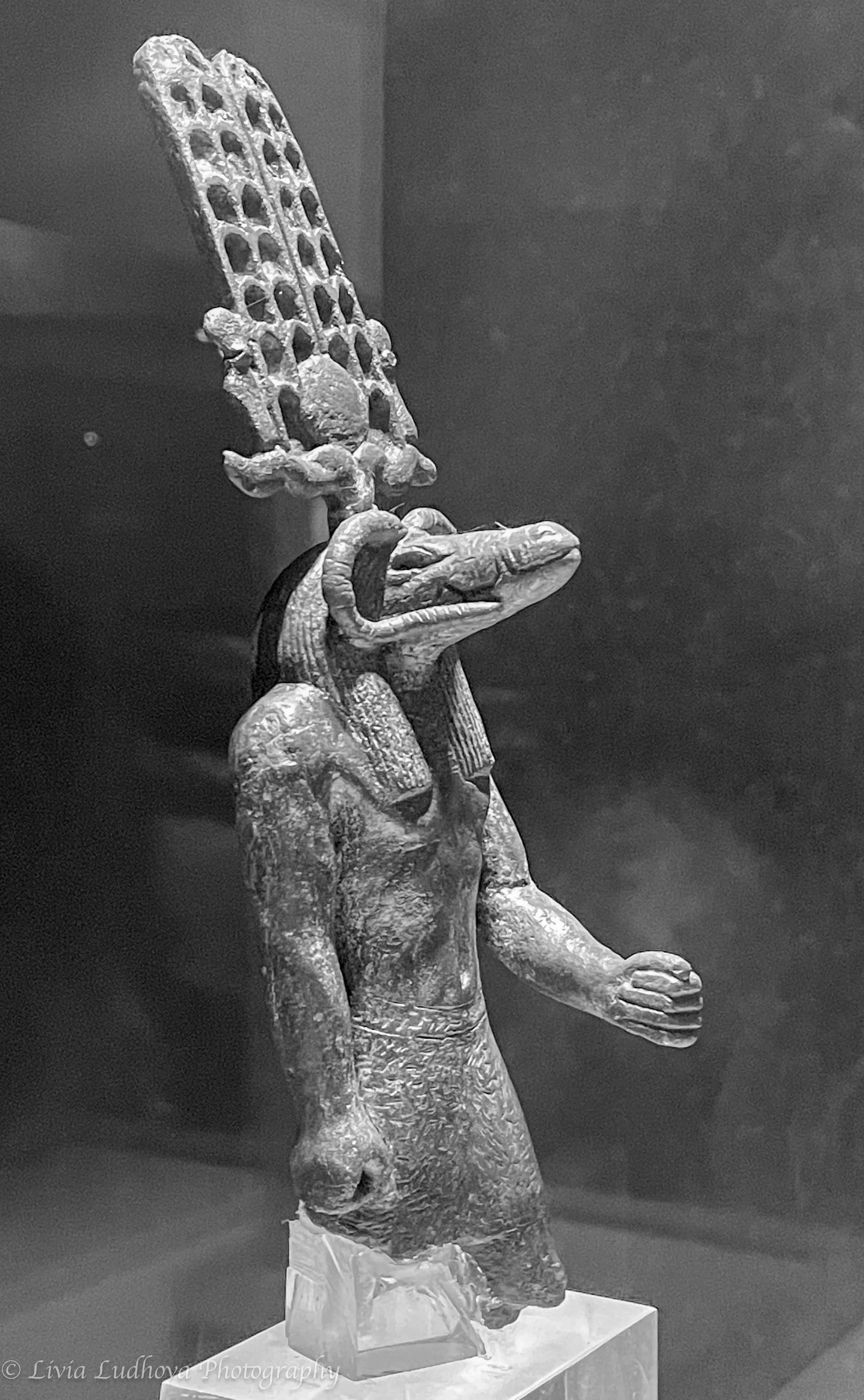 Bronze statue of Sobek (museum) — Votive object reflecting popular devotion to the crocodile god.