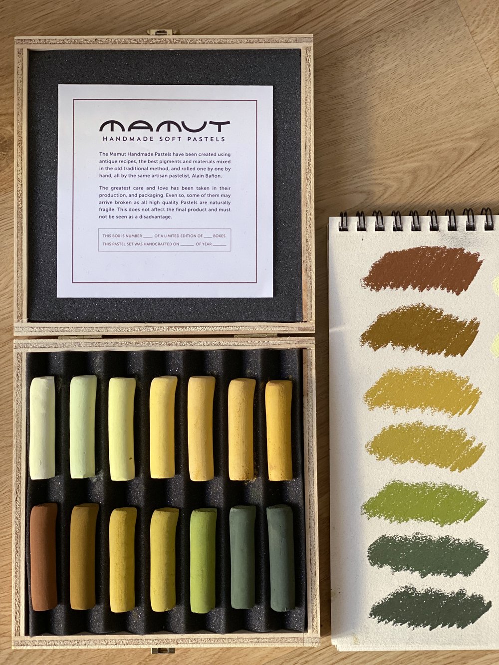 Mamut Pastels, Handmade Soft Pastel Set Nº10,.soft Pastels for