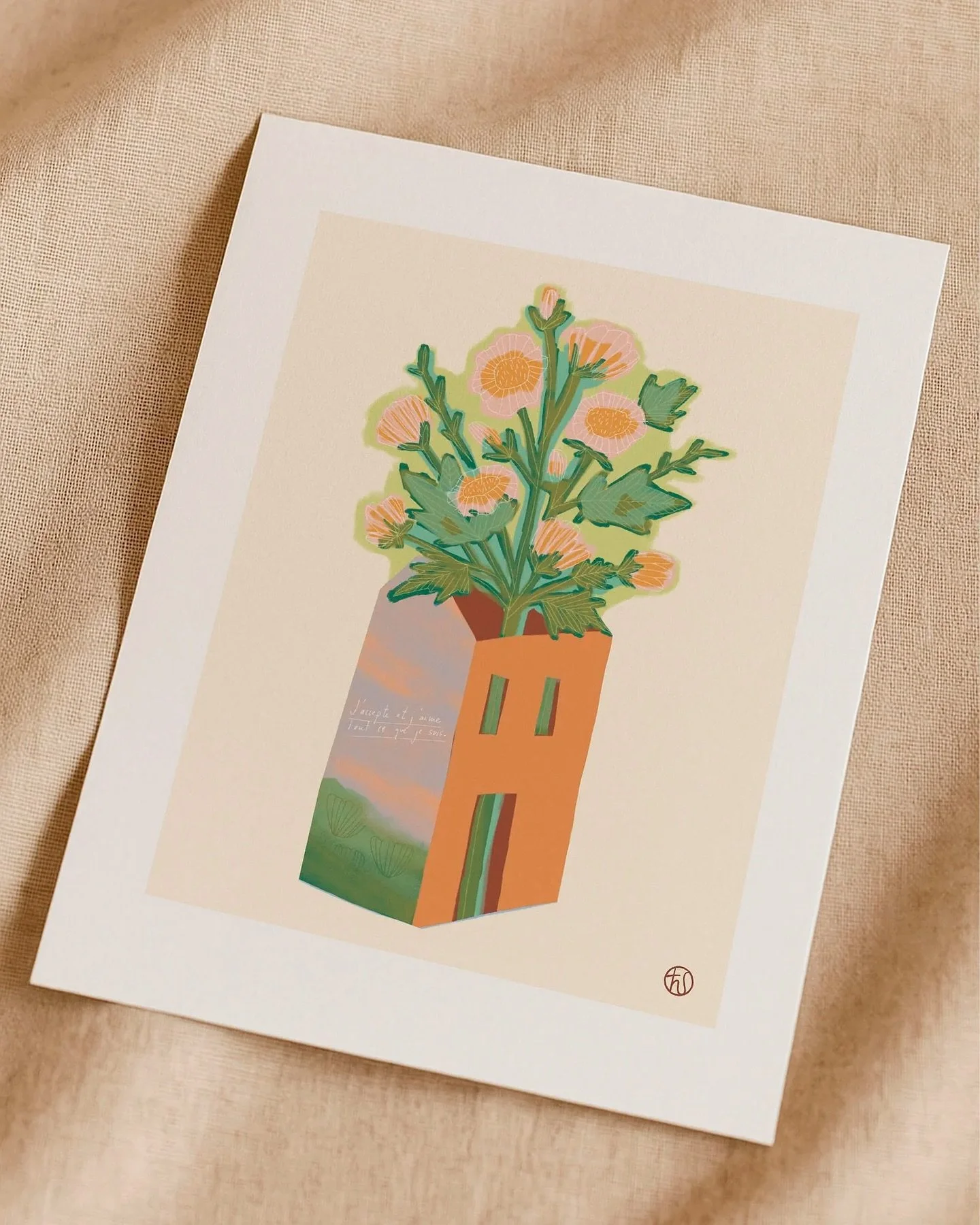 &laquo; J&rsquo;accepte tout ce que je suis &raquo;, c&rsquo;est plus qu&rsquo;une &oelig;uvre. C&rsquo;est un rappel visuel qui, accroch&eacute; &agrave; ton mur, te souffle doucement : &laquo;sois douce avec toi&raquo;.

Il reste encore quelques re