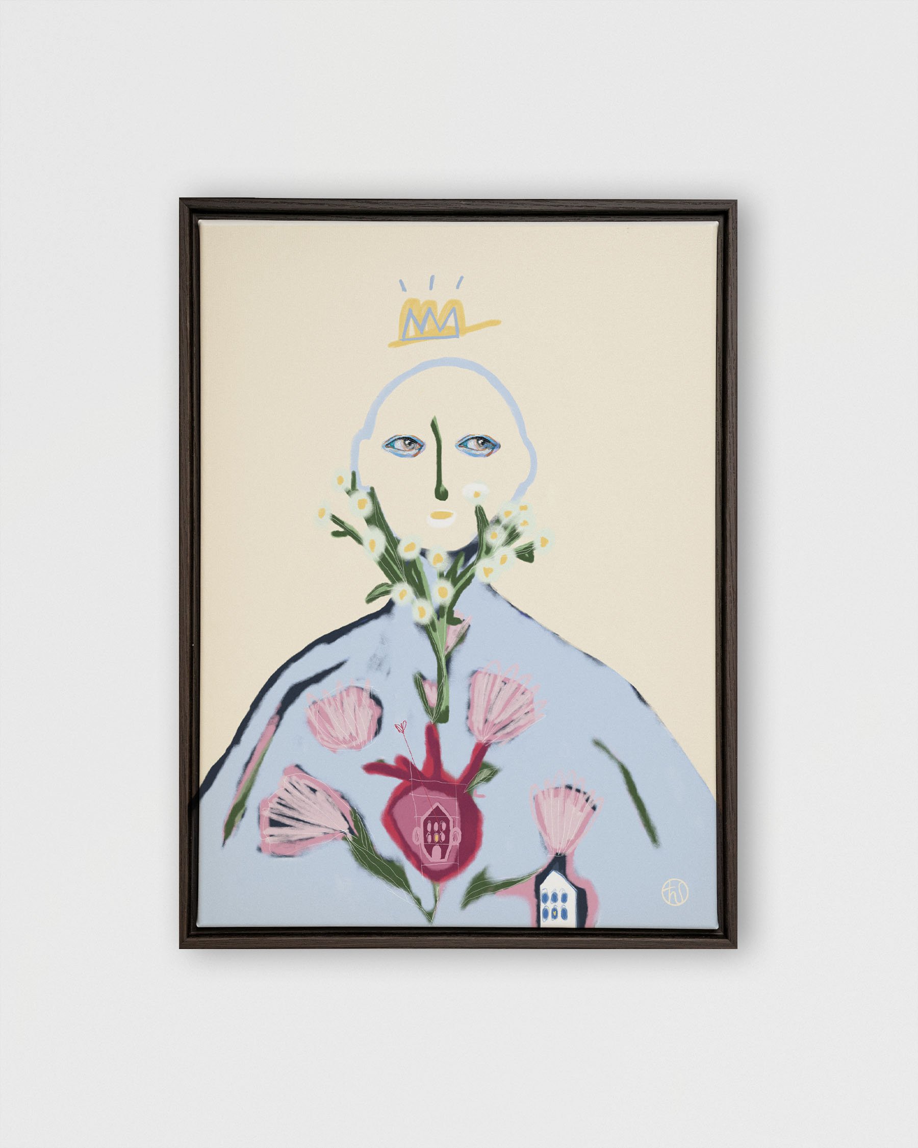 Dame de coeur_impression sur toile_cadre espresso.jpg