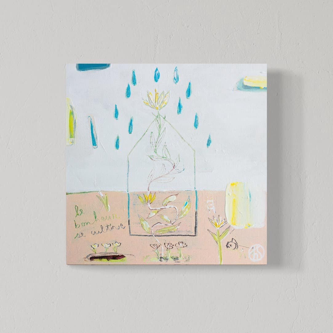 «Cultiver le bonheur» Original sur toile