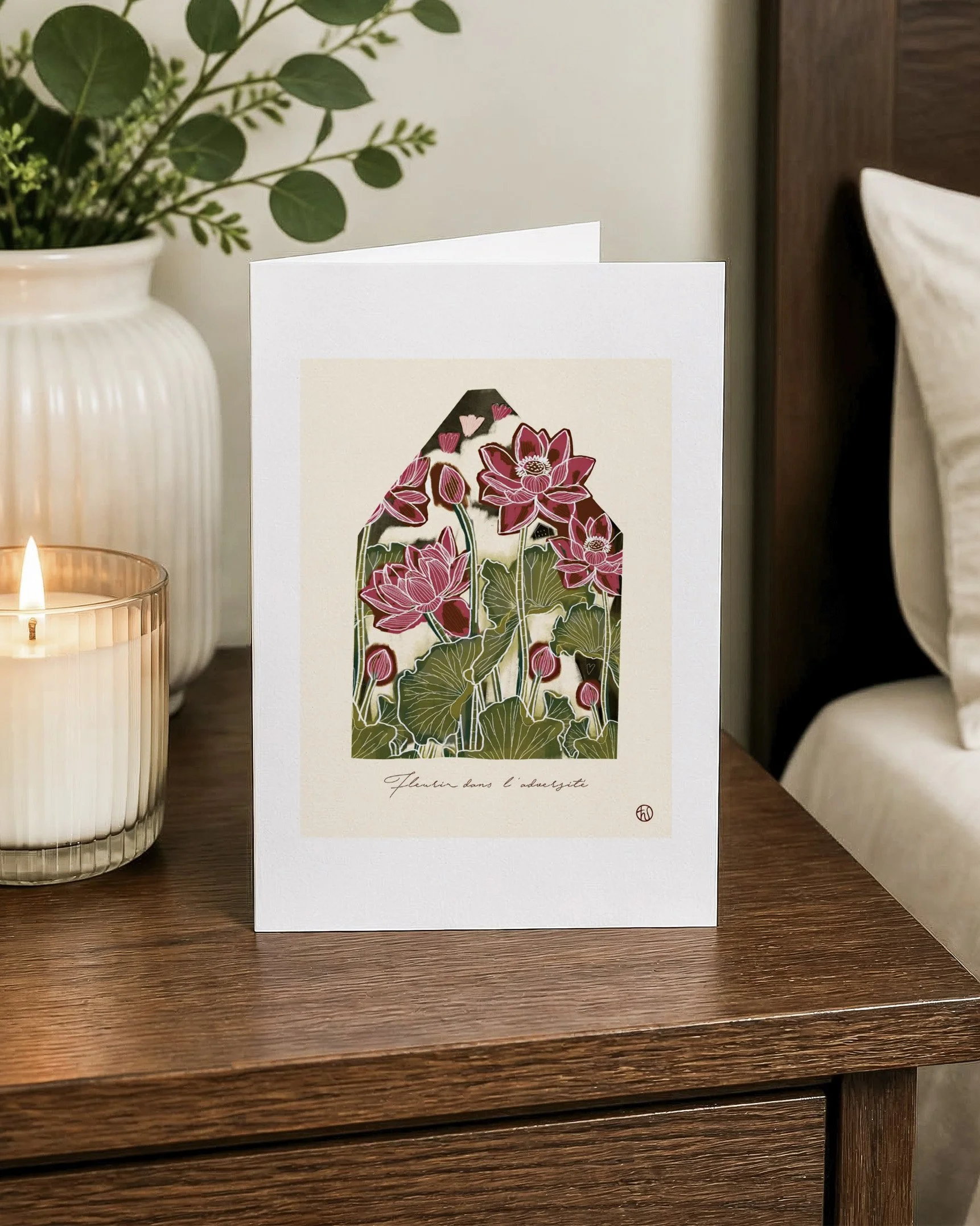 «Fleurir dans l'adversité» Carte de souhaits