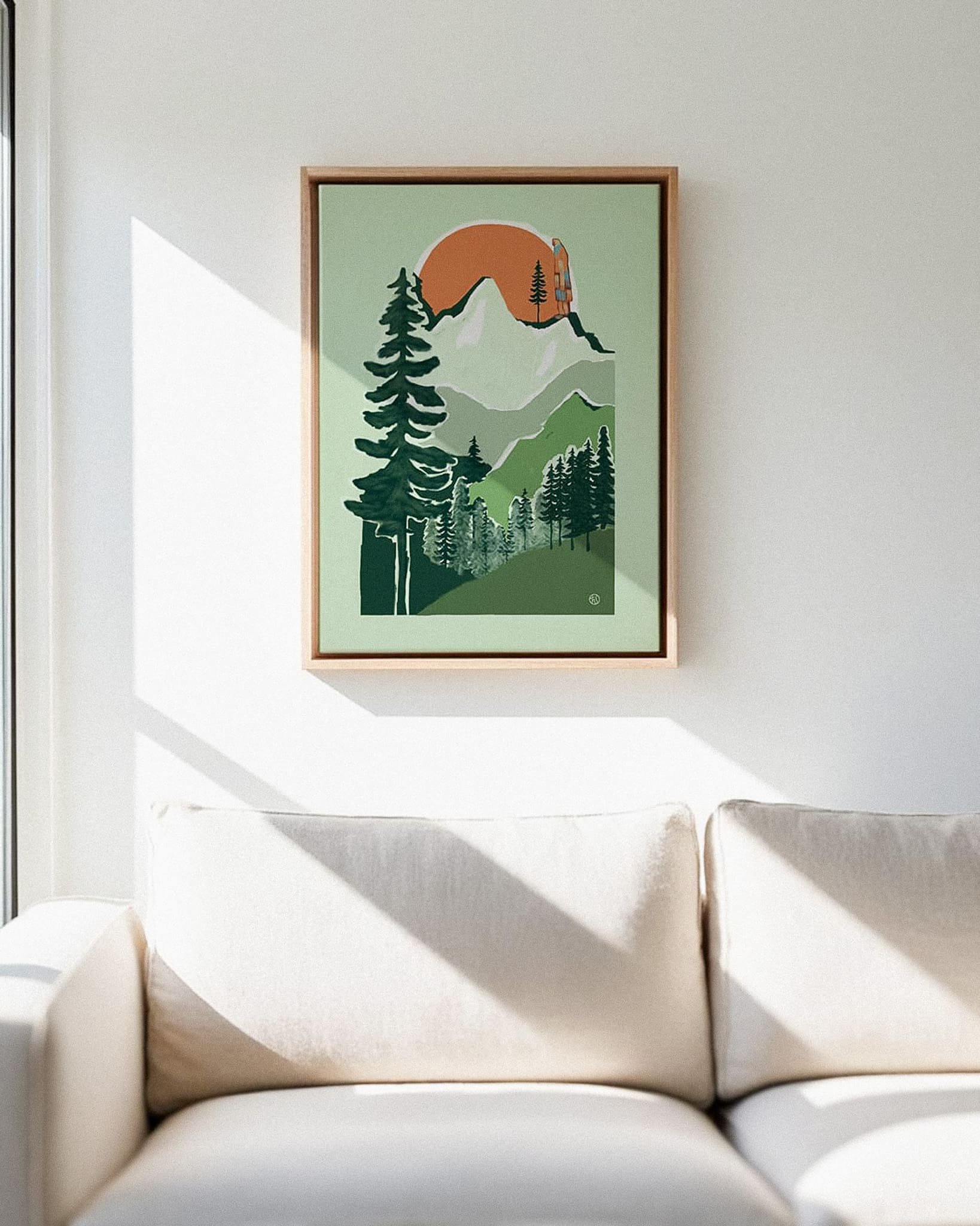 S'émerveiller devant l'impossible_impression sur toile avec cadre bois naturel_mockup décor salon-2.jpg