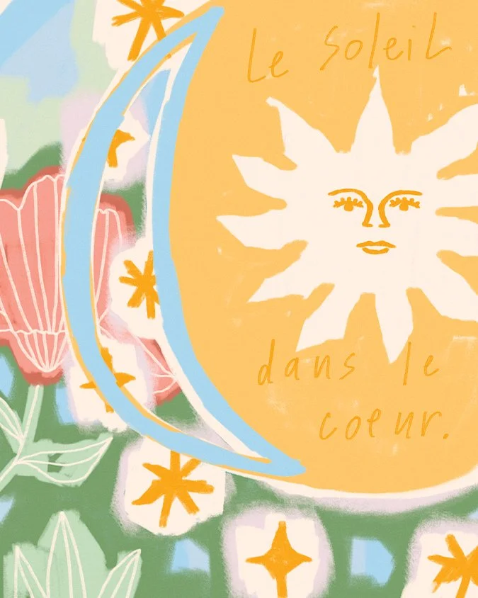 Le soleil dans le coeur_impression sur papier_artiste Audrey Lacroix
