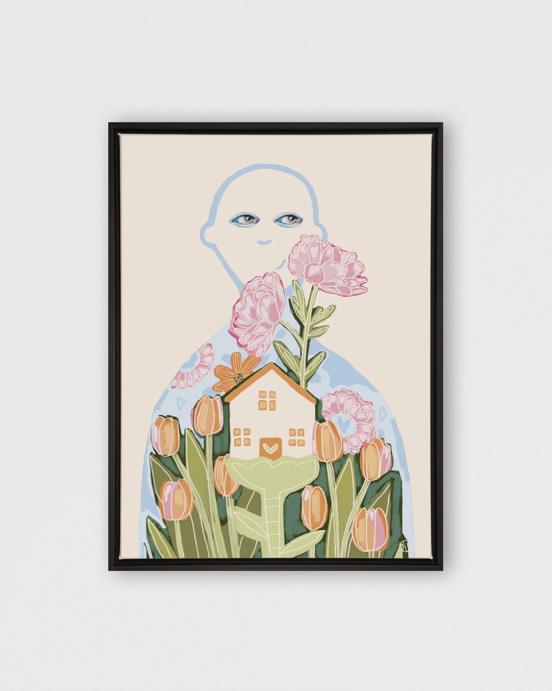 Audrey LAcroix_impression sur toile_Cultiver le bonheur_cadre noir.jpg