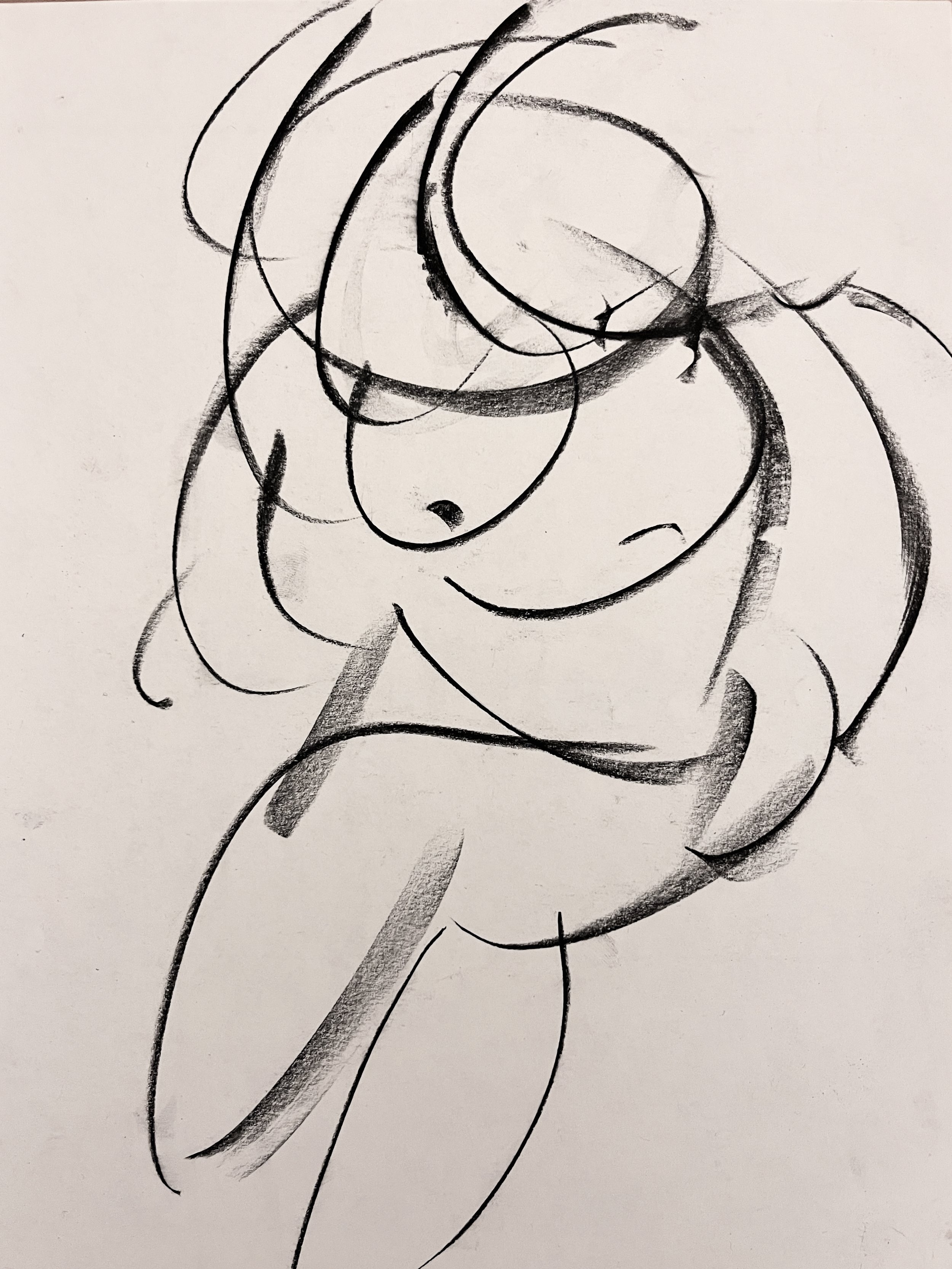 Woman Seated, charcoal on paper, 29 x 20 cm, 2026