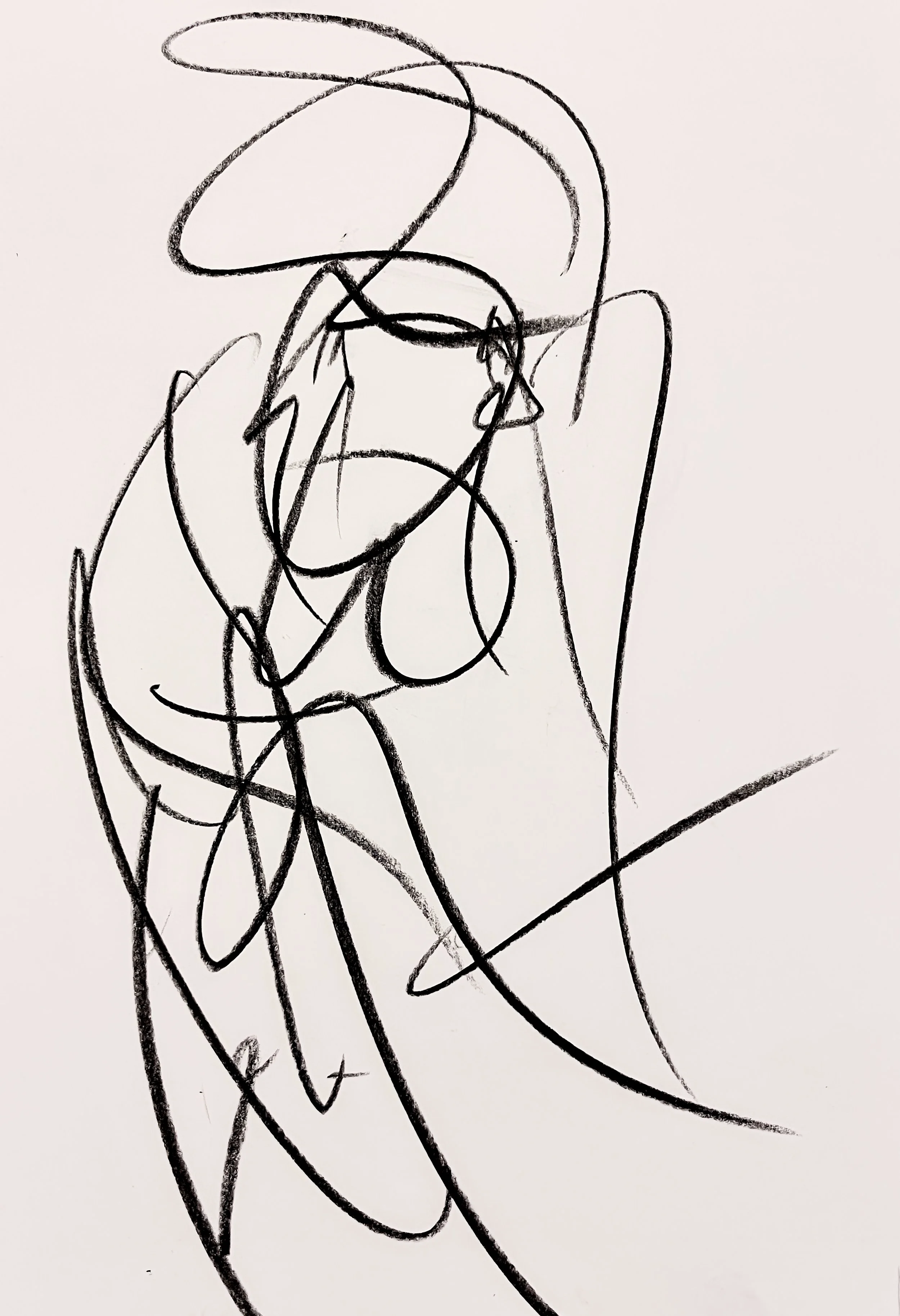 Lost Track Of Time, graphite on paper, 29 x 20 cm, 2025