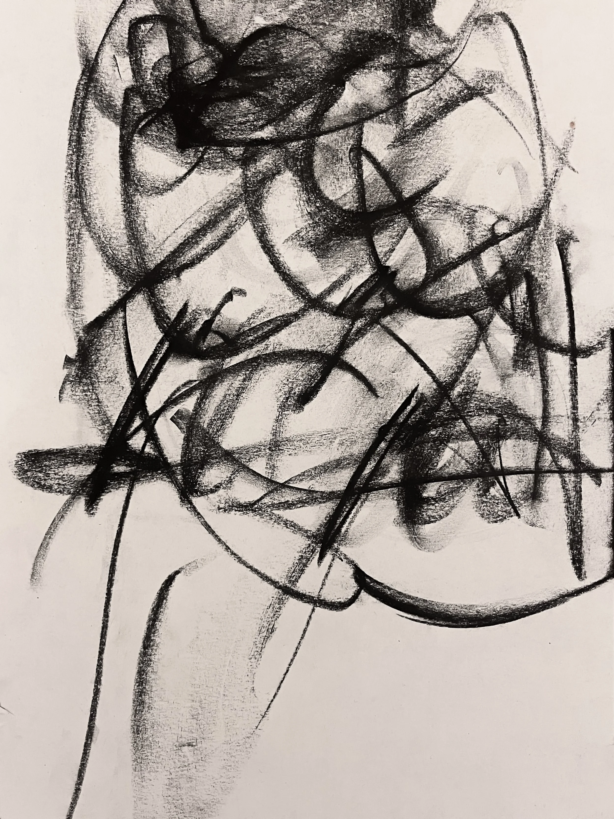 Drawing You Drawing Me #3, charcoal on paper, 29 x 20 cm, 2026
