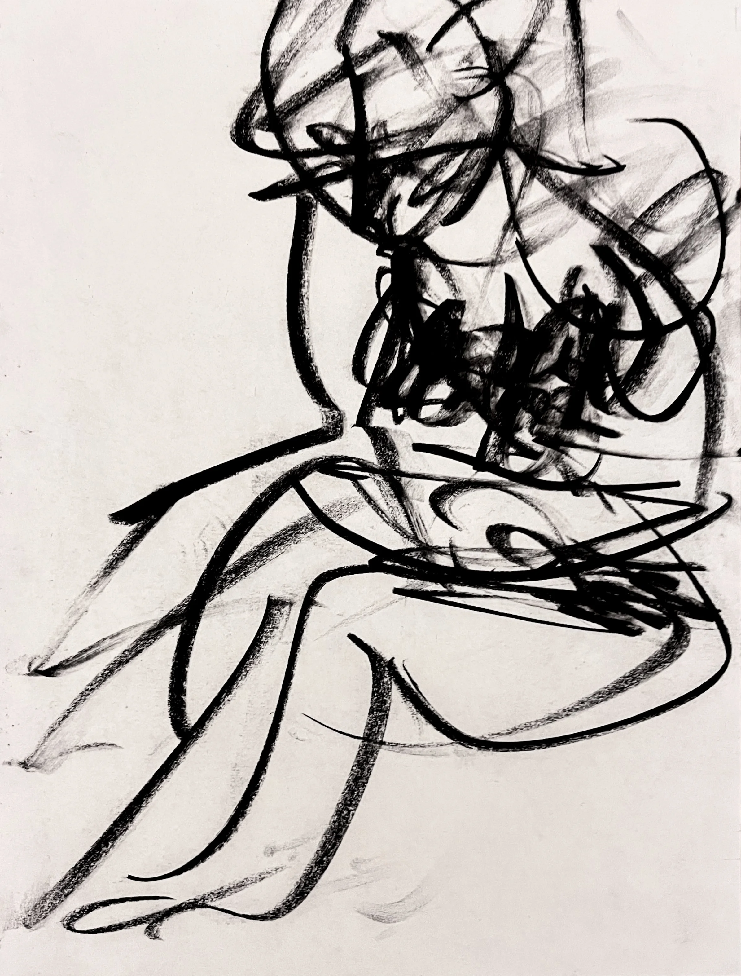 Drawing You Drawing Me,  graphite on paper, 29 x 20 cm, 2025