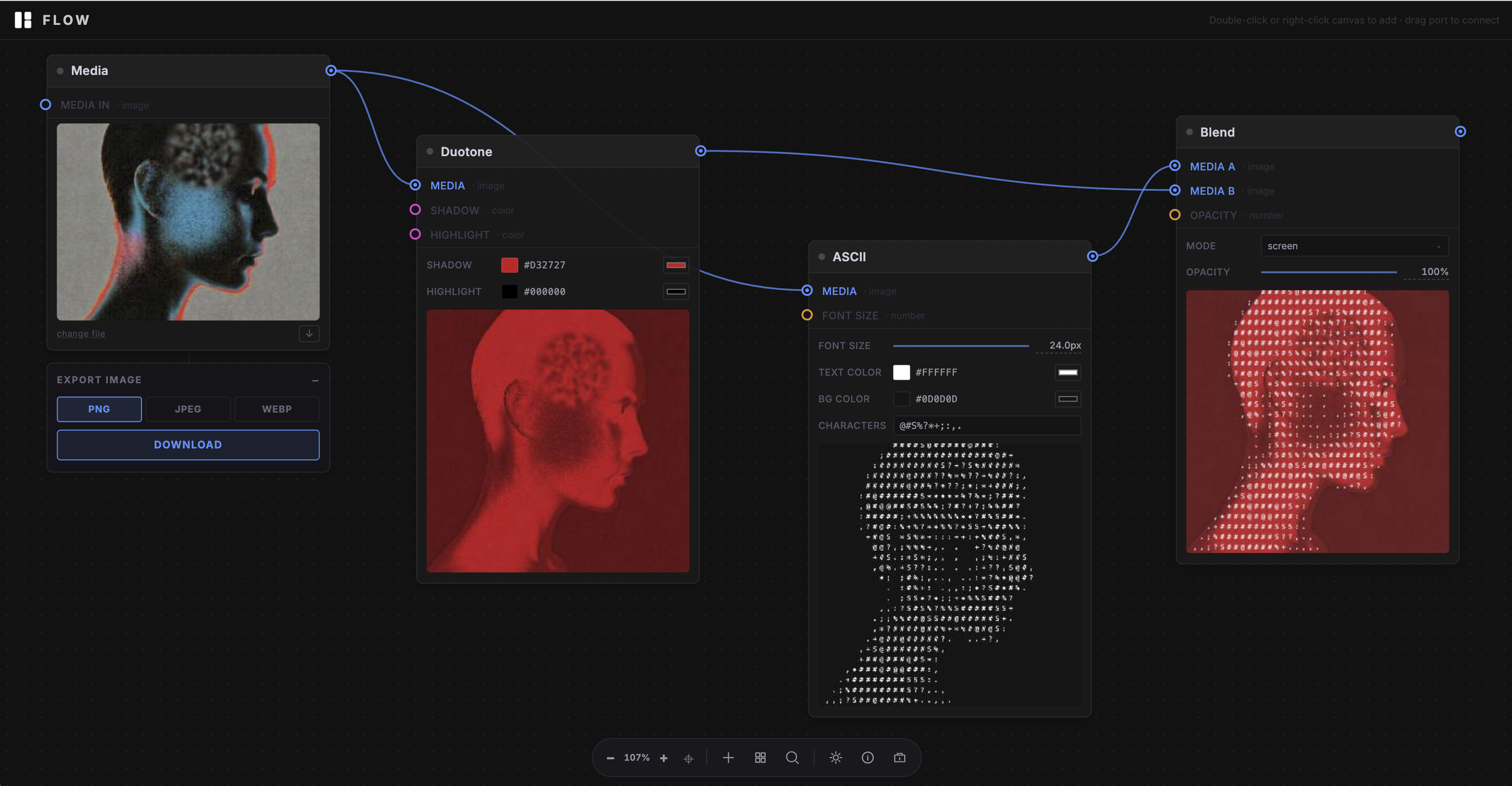 Flow - node-based editing app