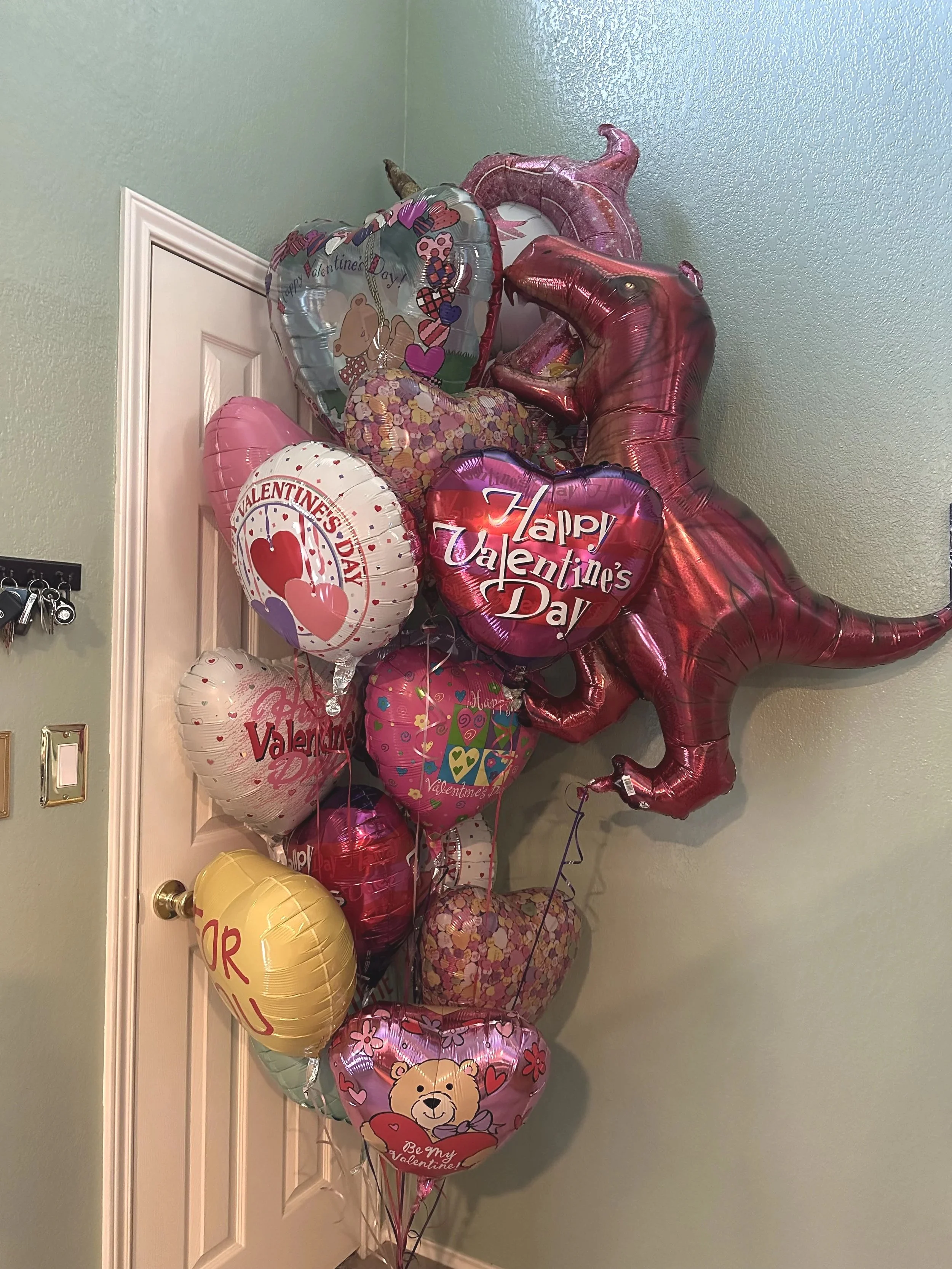 Valentine balloon arrangement