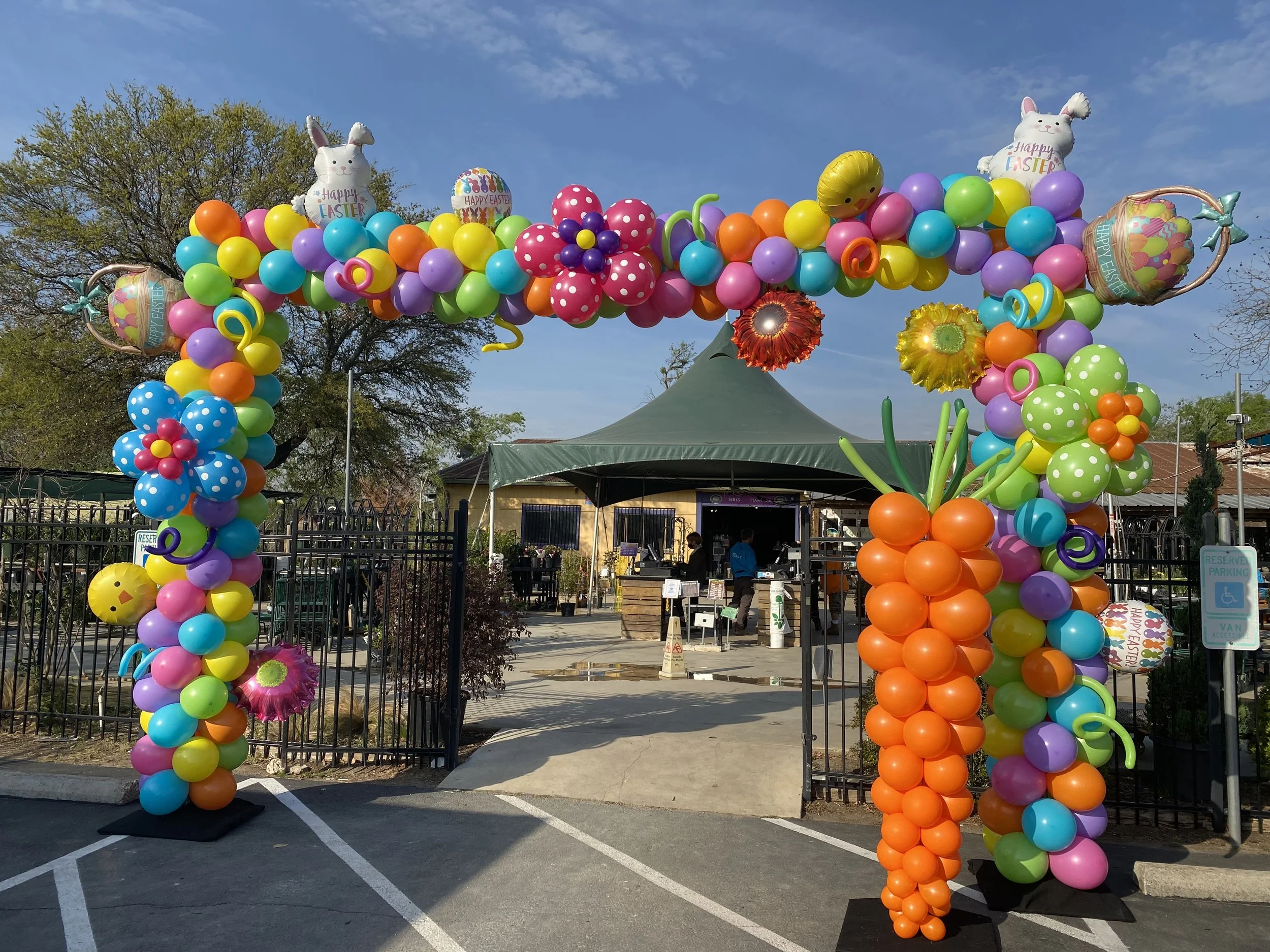 Easter balloon arch