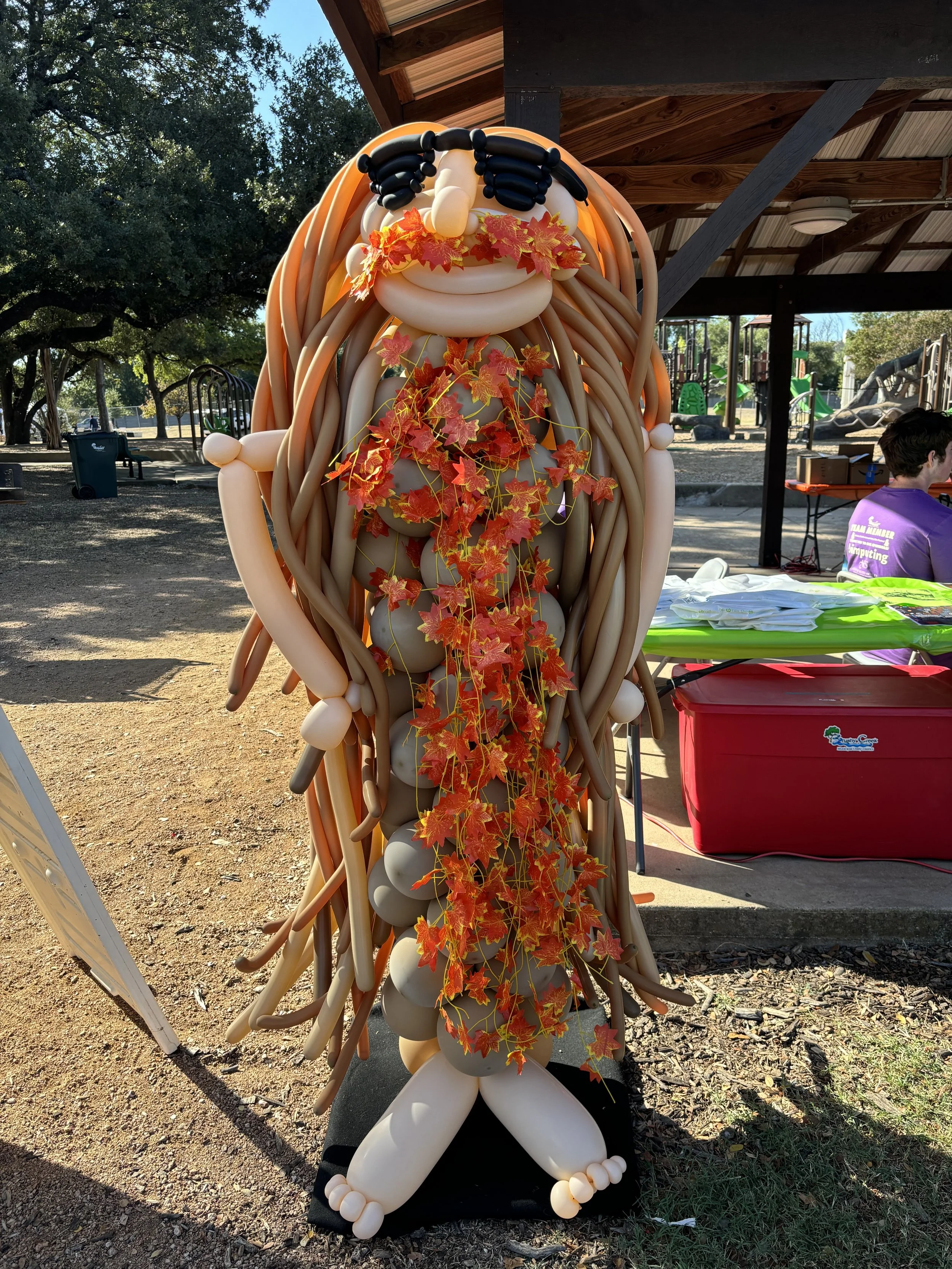 Hairy man balloon sculpture