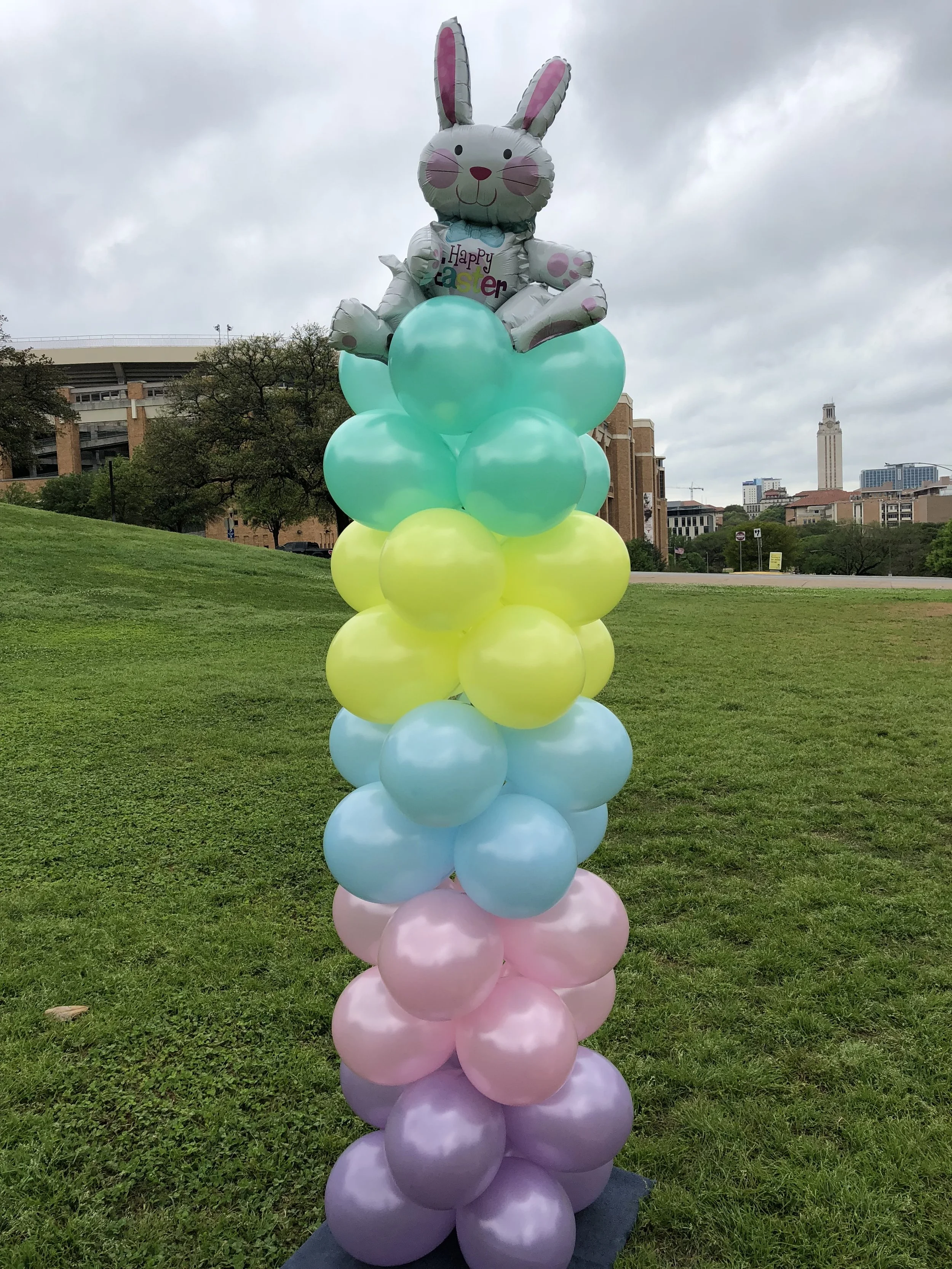 Easter balloon tower