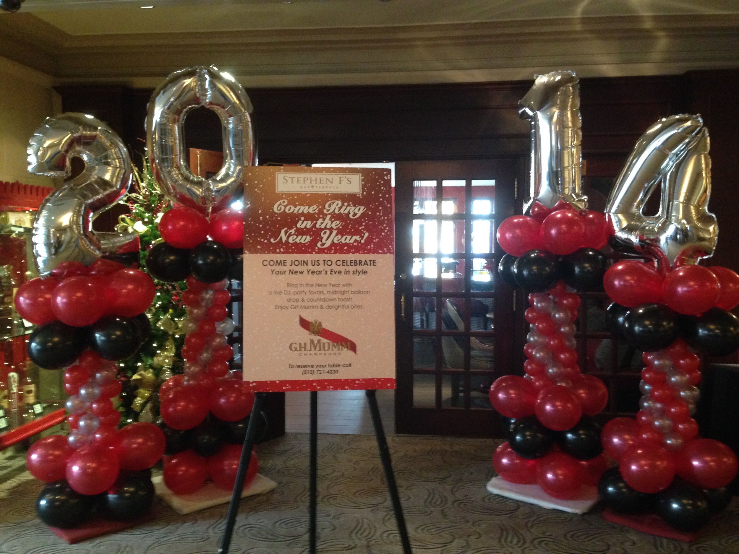 Number balloons for NYE