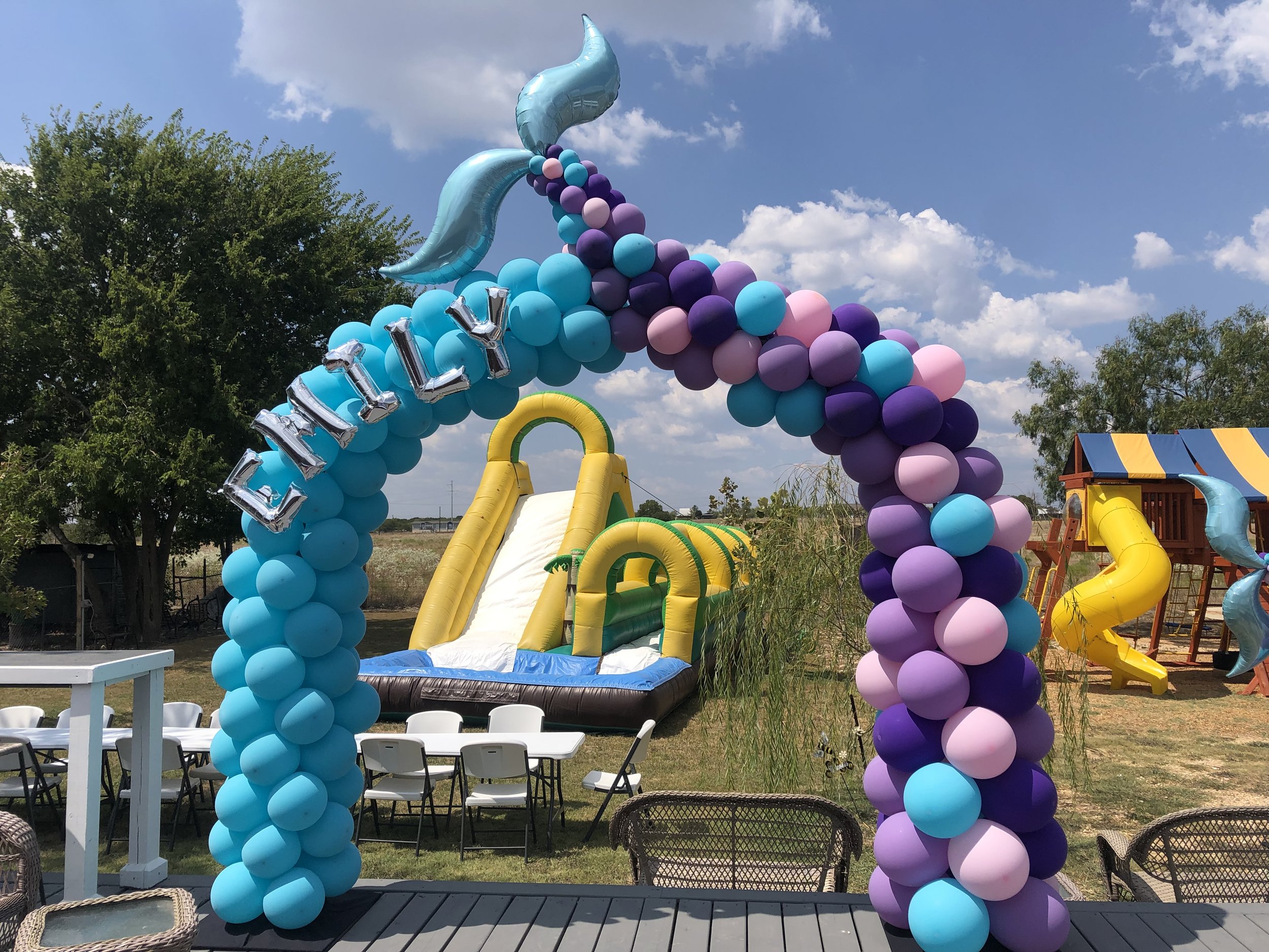mermaid theme balloon arch