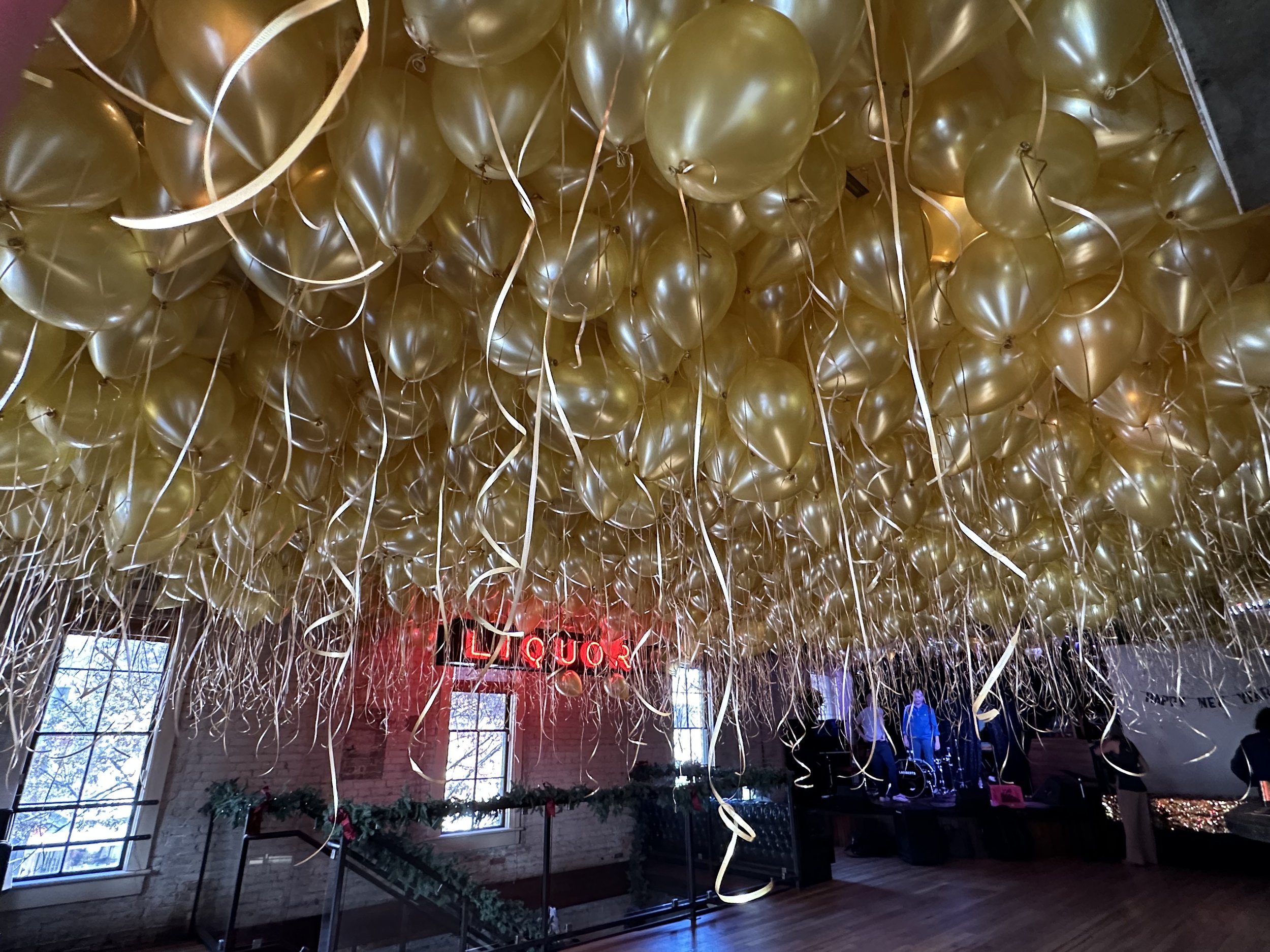 New Year's Eve balloons