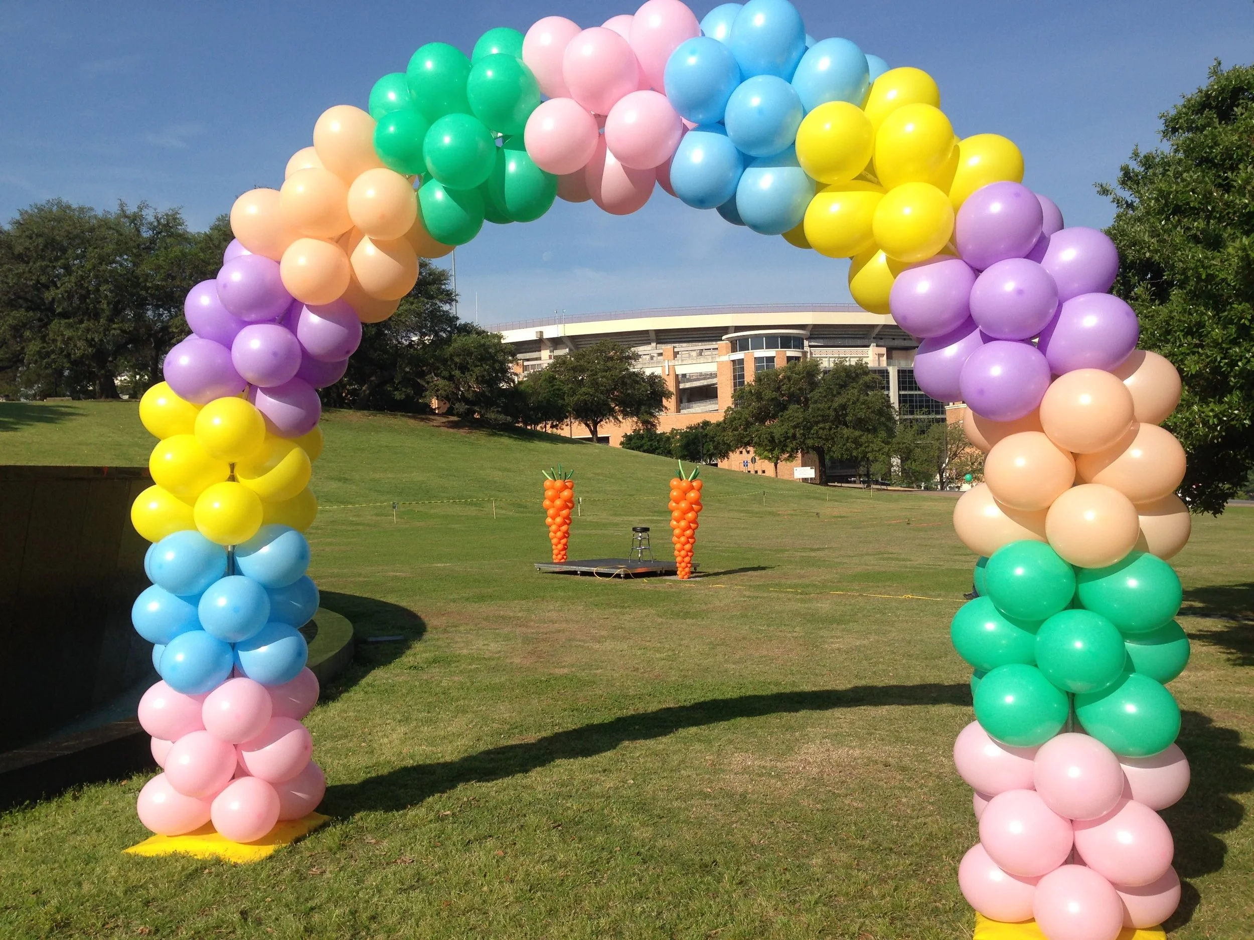 Easter themed balloon arch