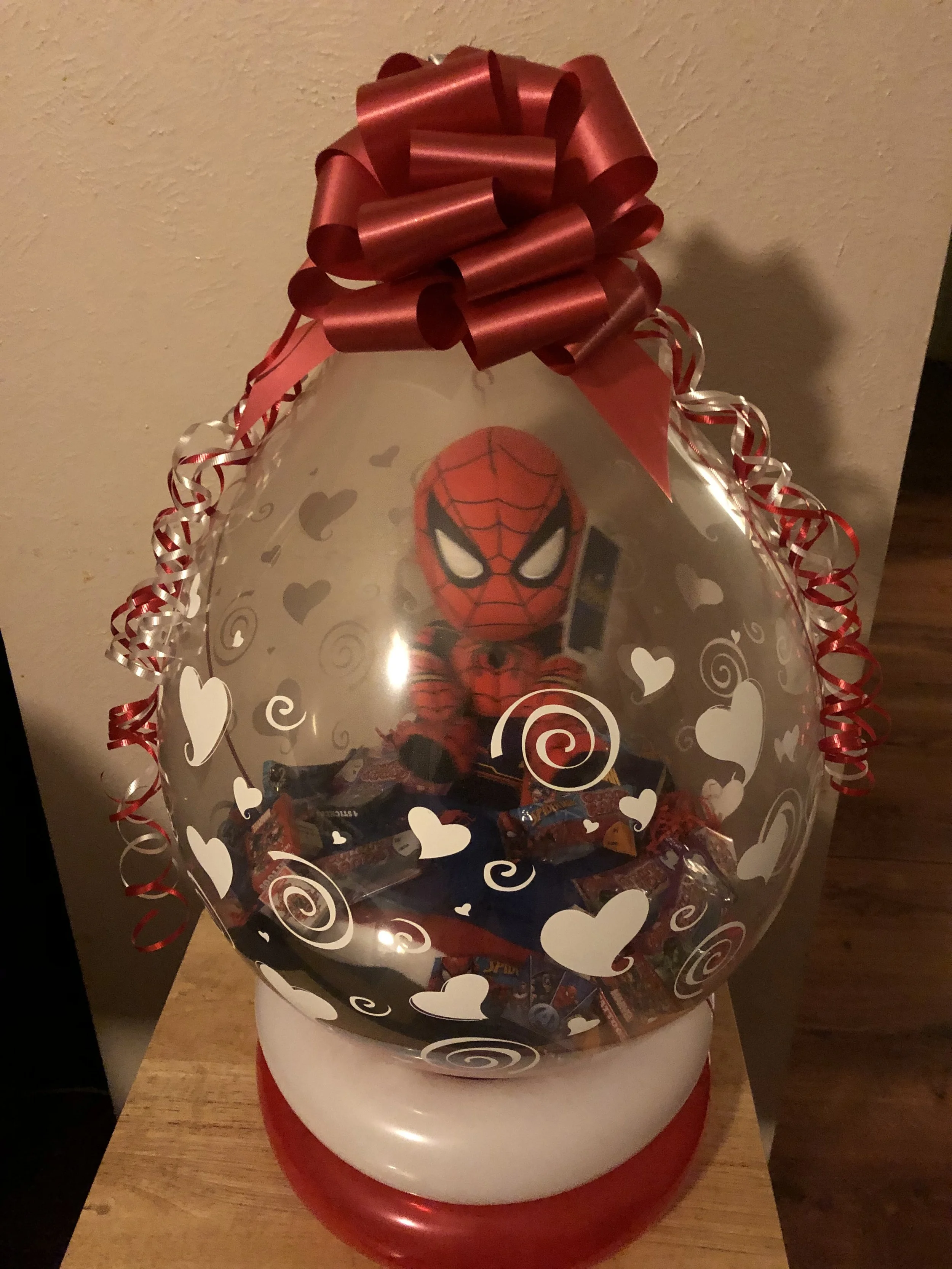 Valentine gift inside balloon