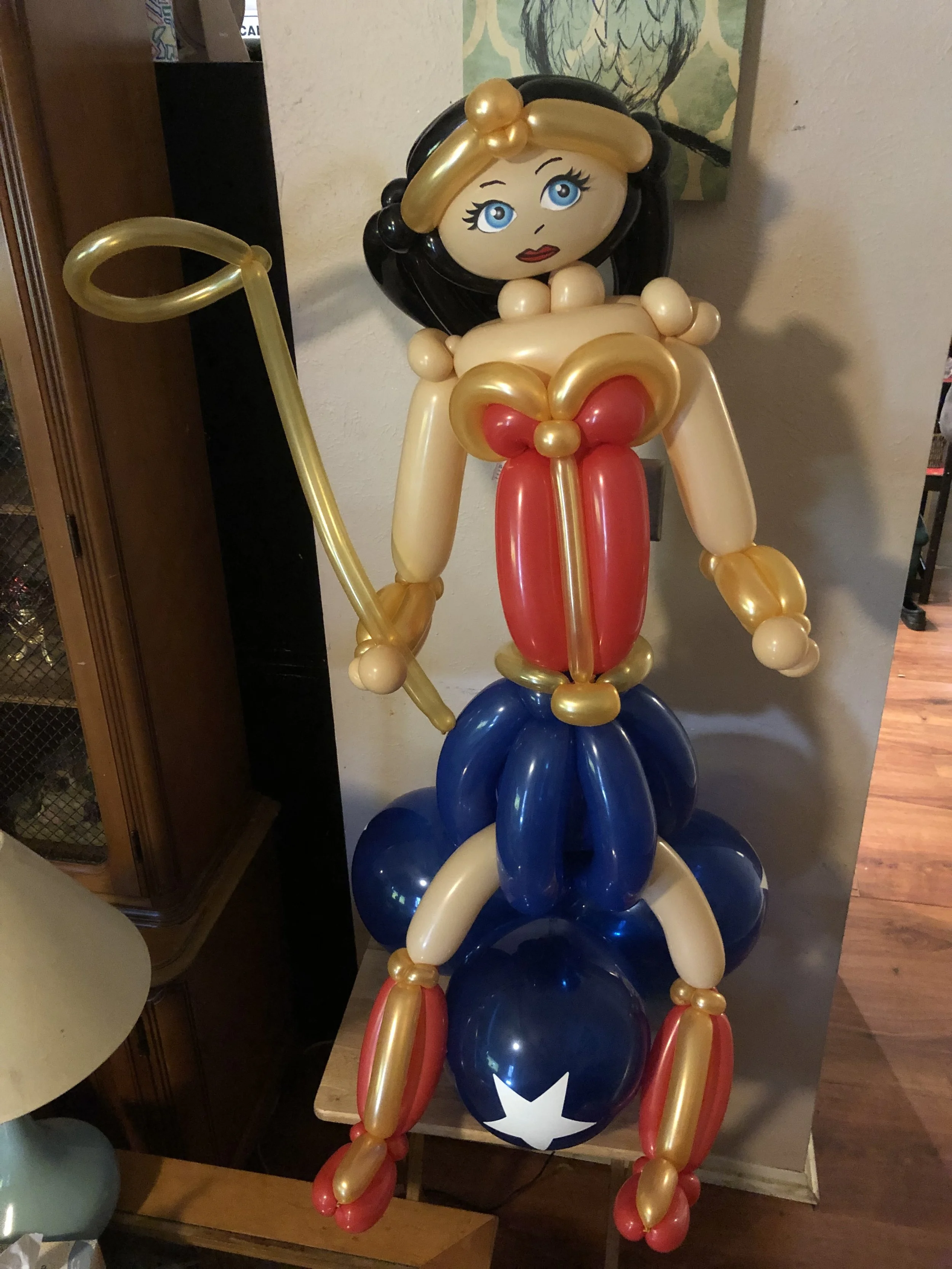 Superhero balloon sculpture