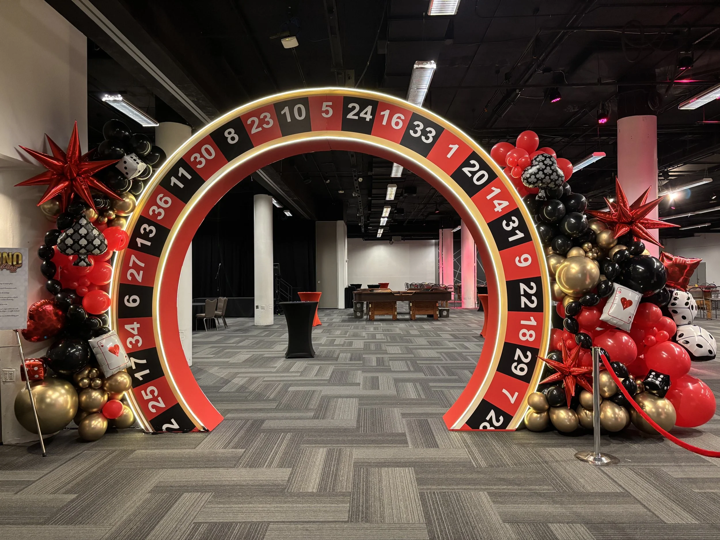 Casino theme balloon garland