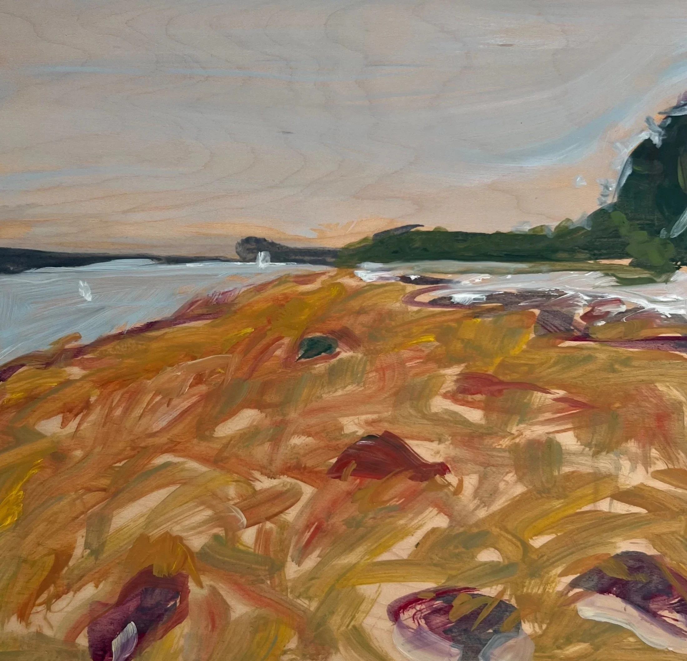 Maine Summer 2024, Oil on Board 12" x 12"