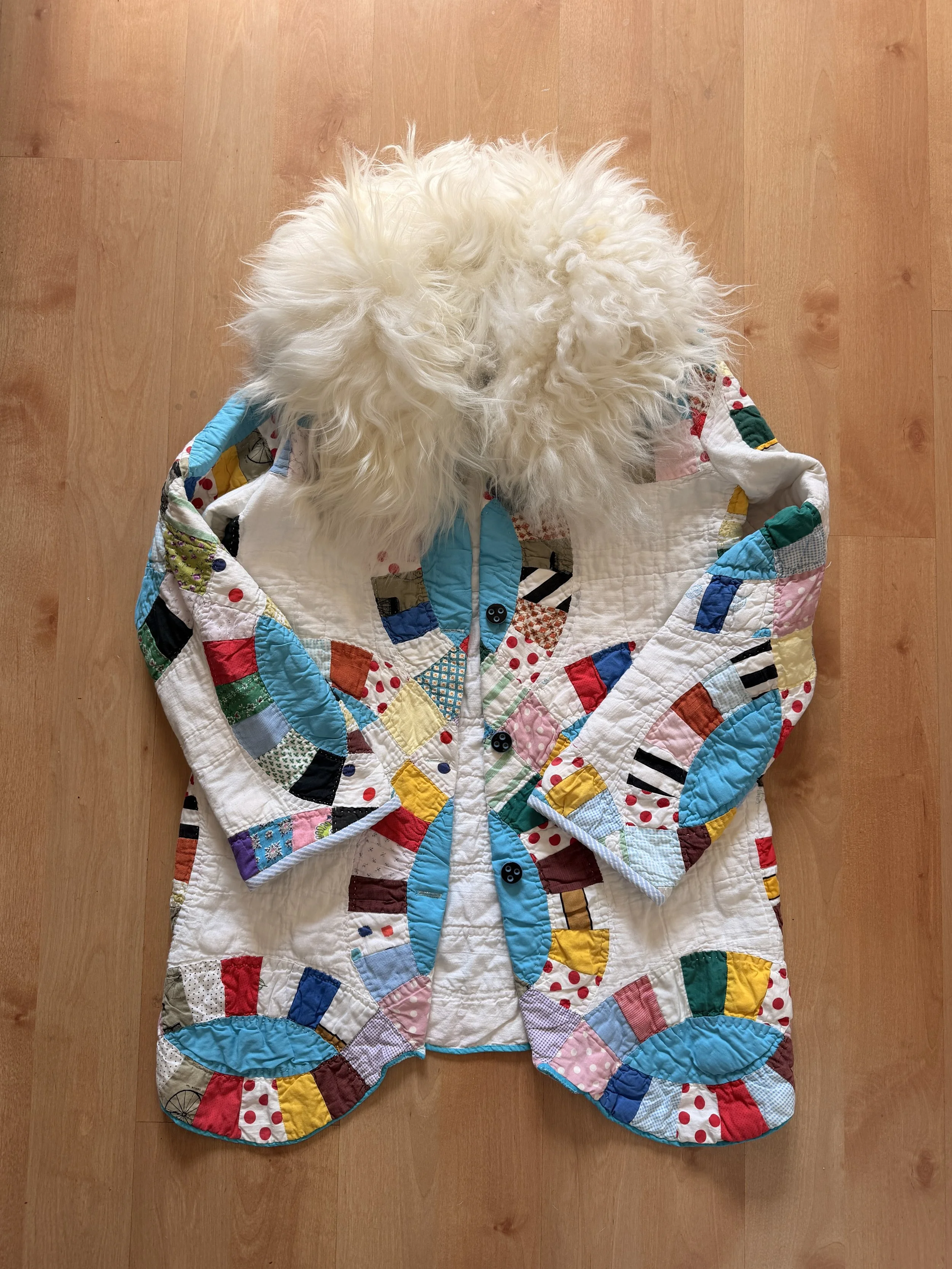 Amy Quilted Chore Coat with Shearling Collar