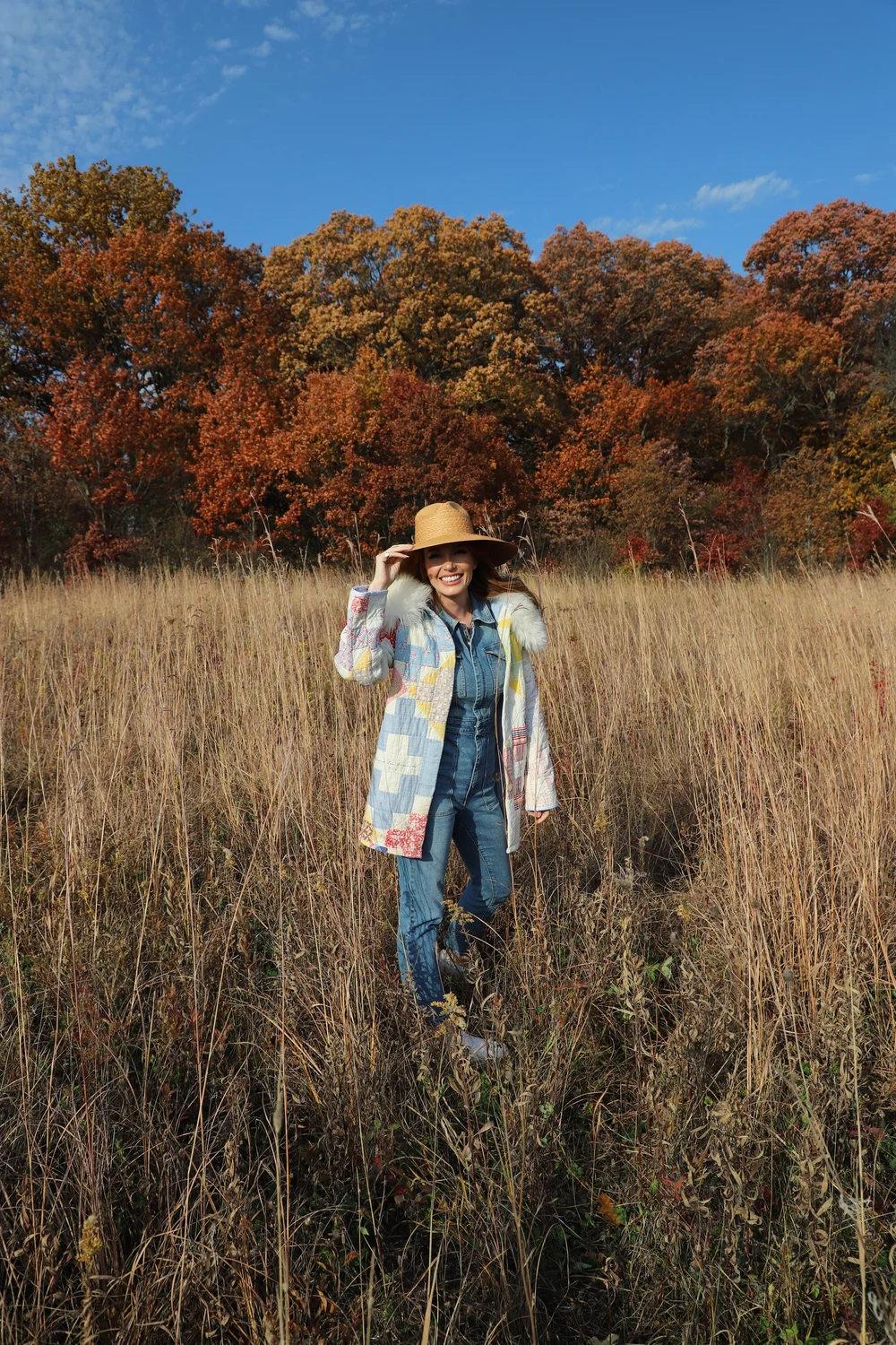 Louise Quilted Chore Coat with Shearling Collar — Kiki's Quilty