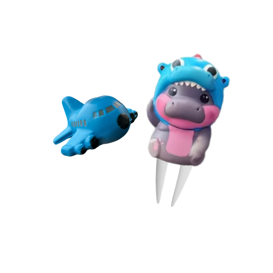 Airplane Squishtee and Hippo Squishtool Combo Pack