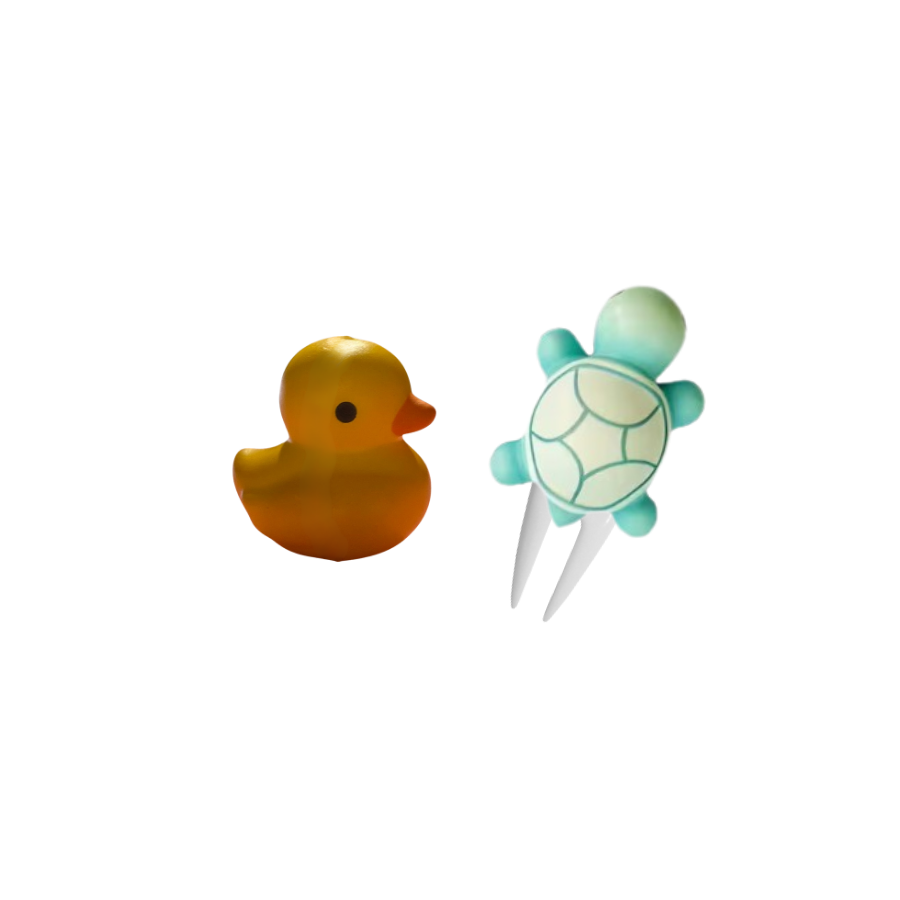 Duck Squishtee and Turtle Squishtool Combo Pack