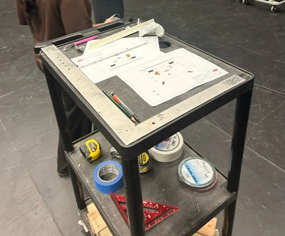 Today a group of my students taped the stage for their upcoming show. It was a fun time!