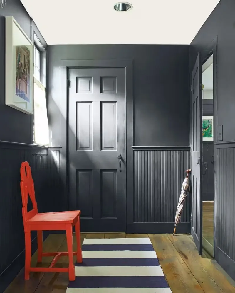 Black-Paint-Hallway-Walls-Beadboard-Doors-800x1000.jpeg