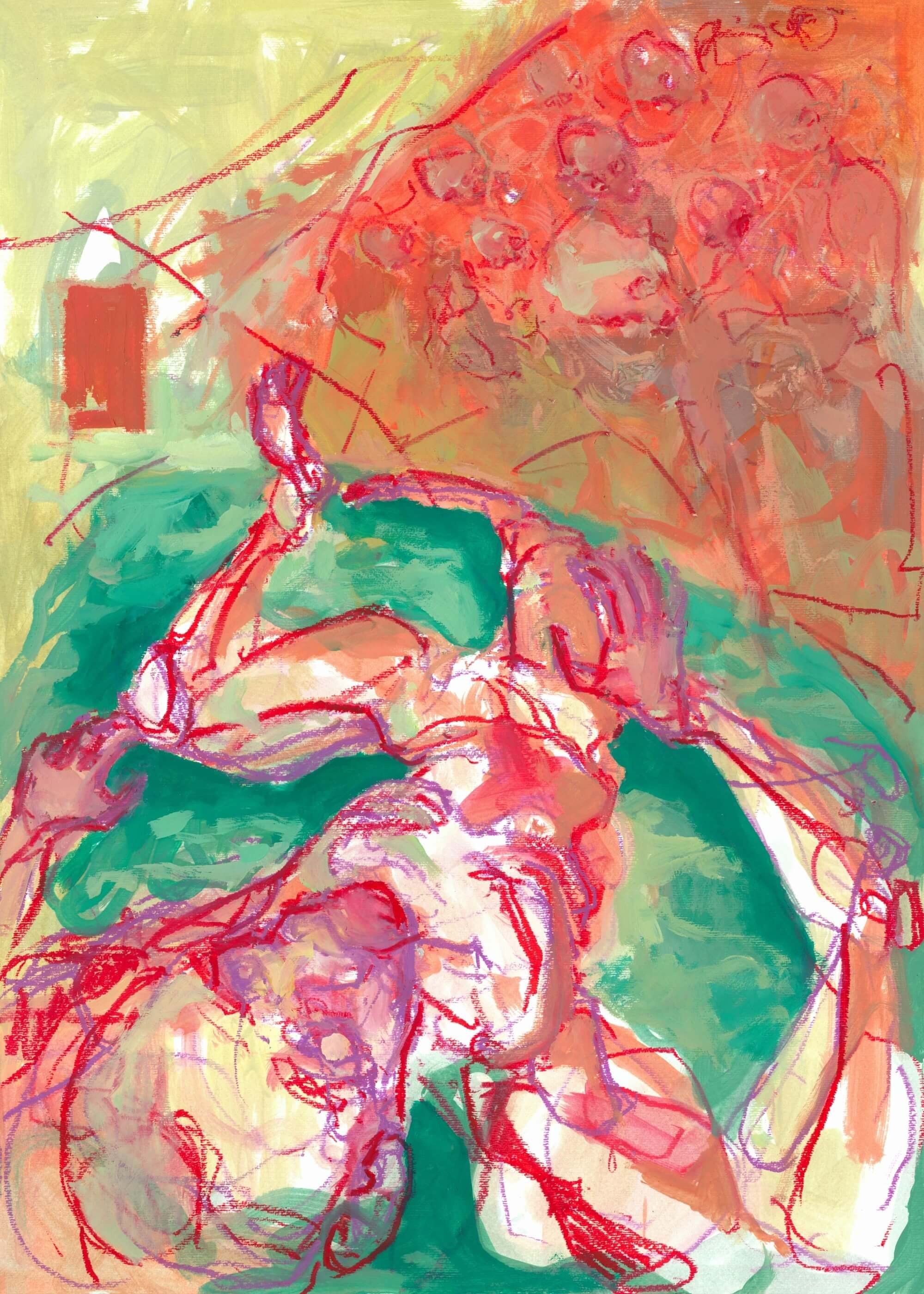 Crowded with Tiny Eyes - Jackson Swaby Surrealism Expressionism Painting