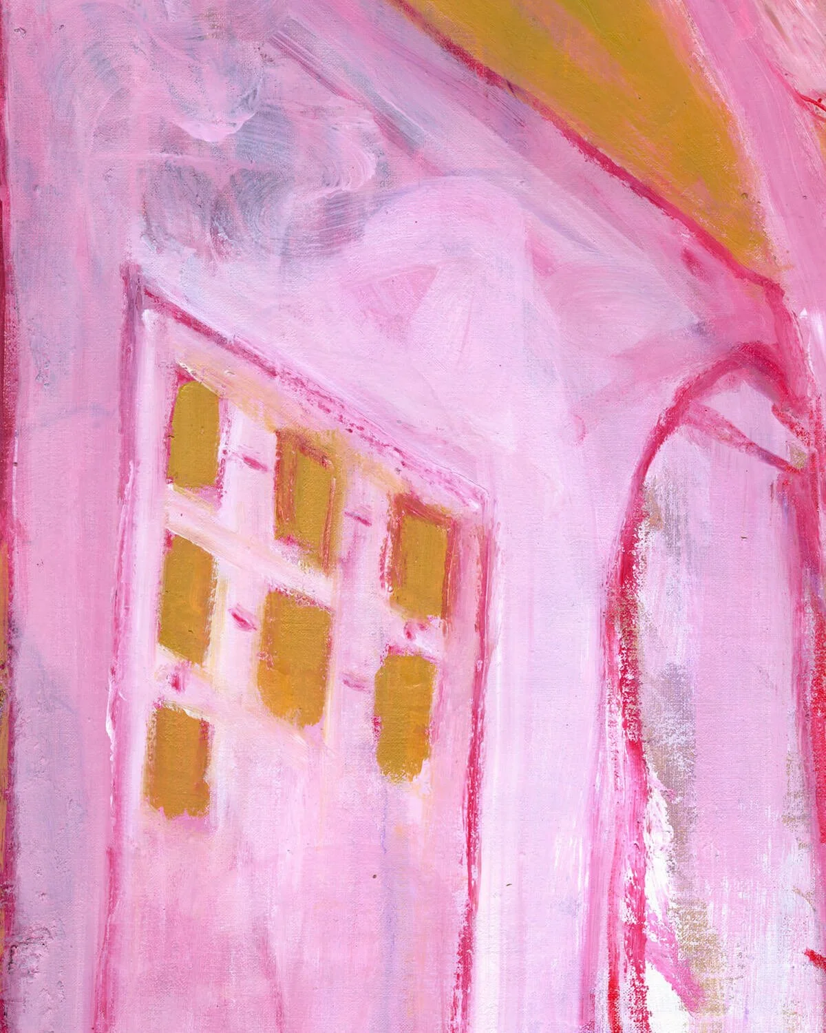 Lingering Changing Room Audience - Jackson Swaby Surrealism Dream Painting close (2).jpg