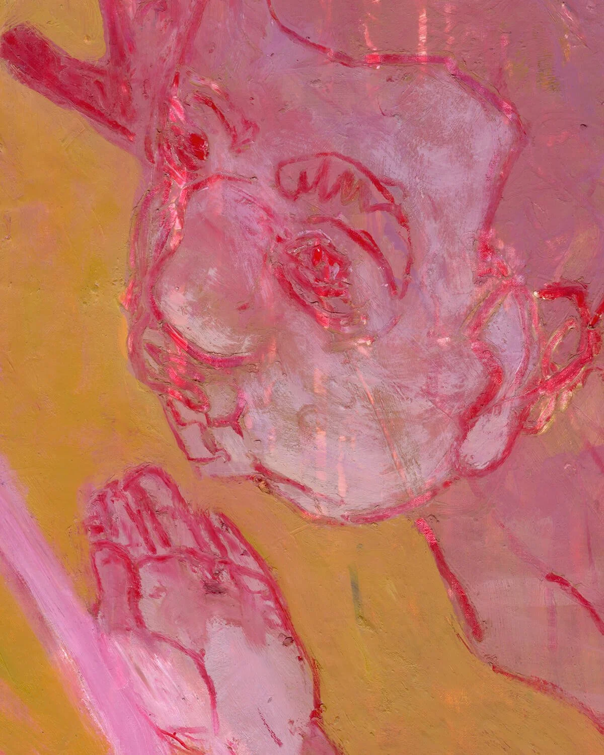 Lingering Changing Room Audience - Jackson Swaby Surrealism Dream Painting close (3).jpg