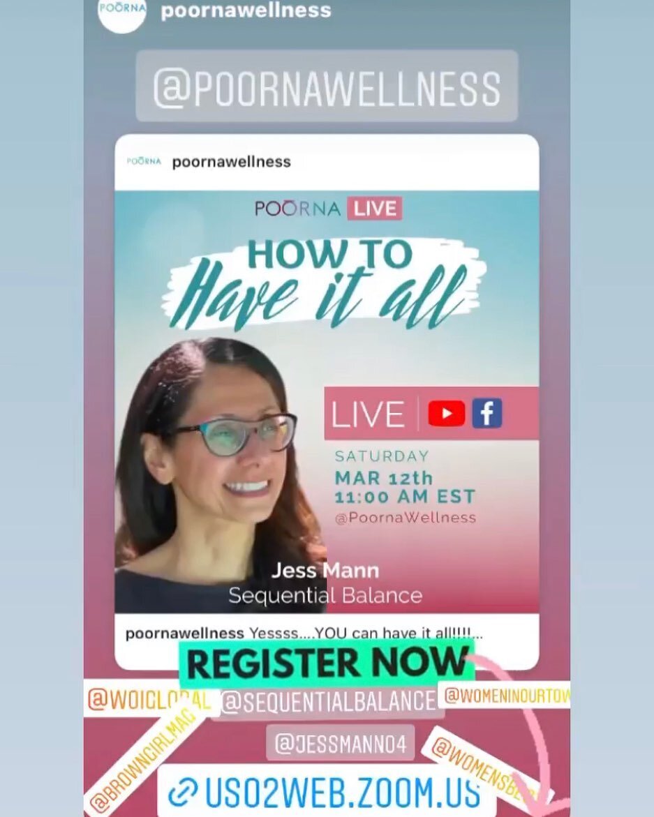 I am so excited to join the @poornawellness community during this event to share my thoughts on moving toward joy and sustained happiness as it is our birthright to enjoy. Participants will leverage the Life Satisfaction Wheel framework to identify p