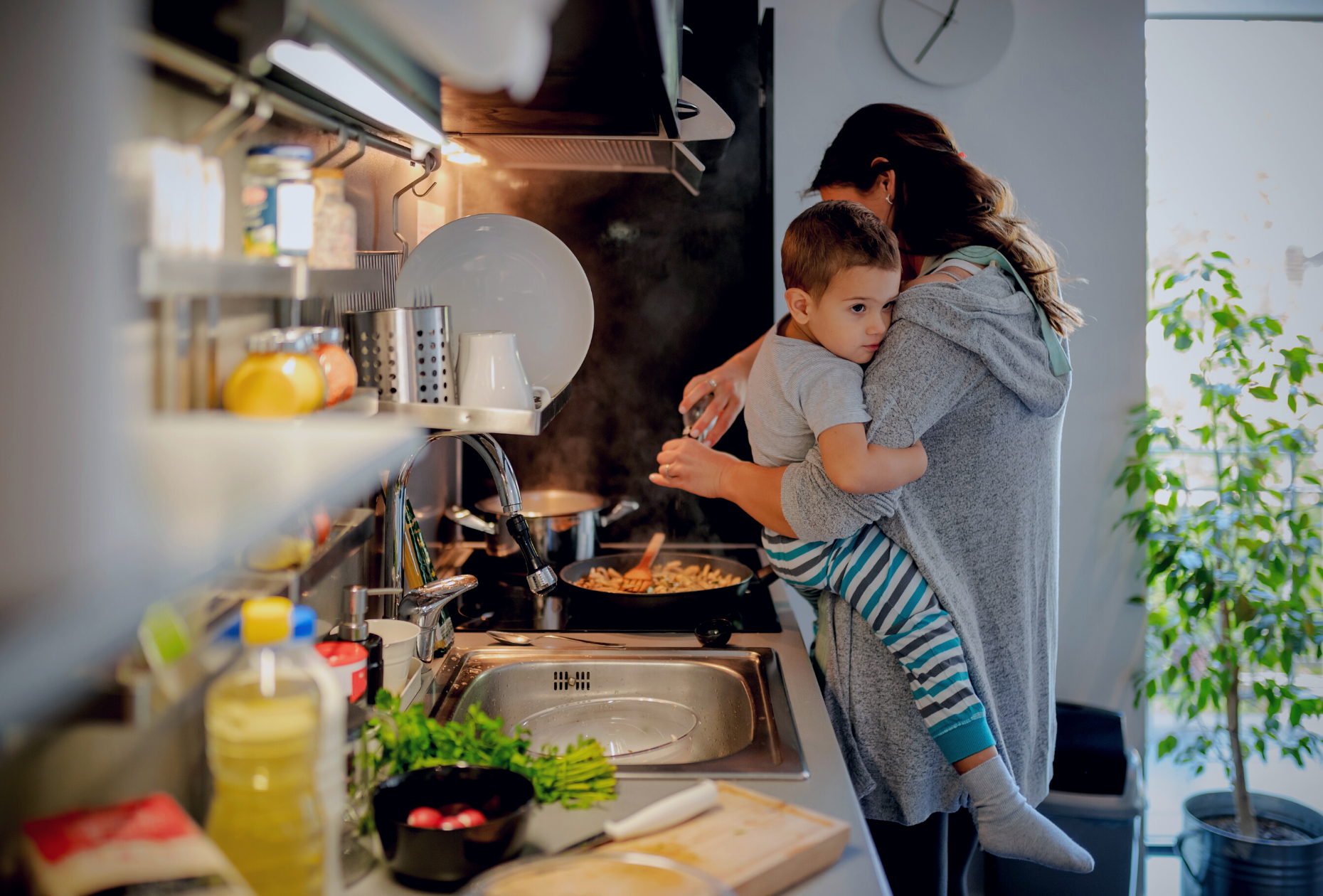 mom and child during a hard morning routine, why mornings are so hard with kids