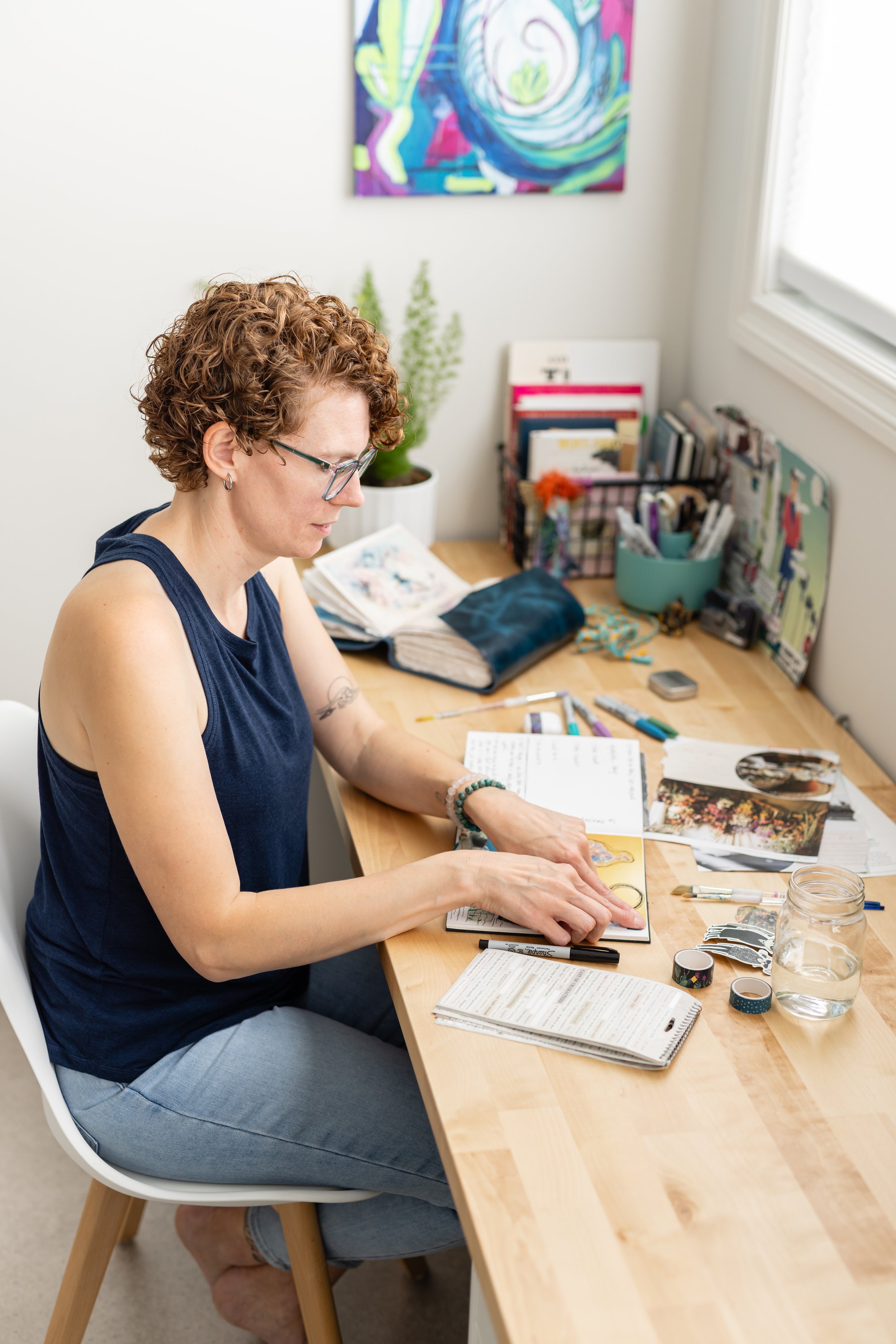 mom journaling practice - expressive writing for moms open notebook