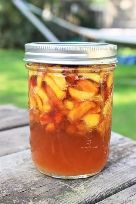 Zesty Summer Peach & Basil Farm Shrub