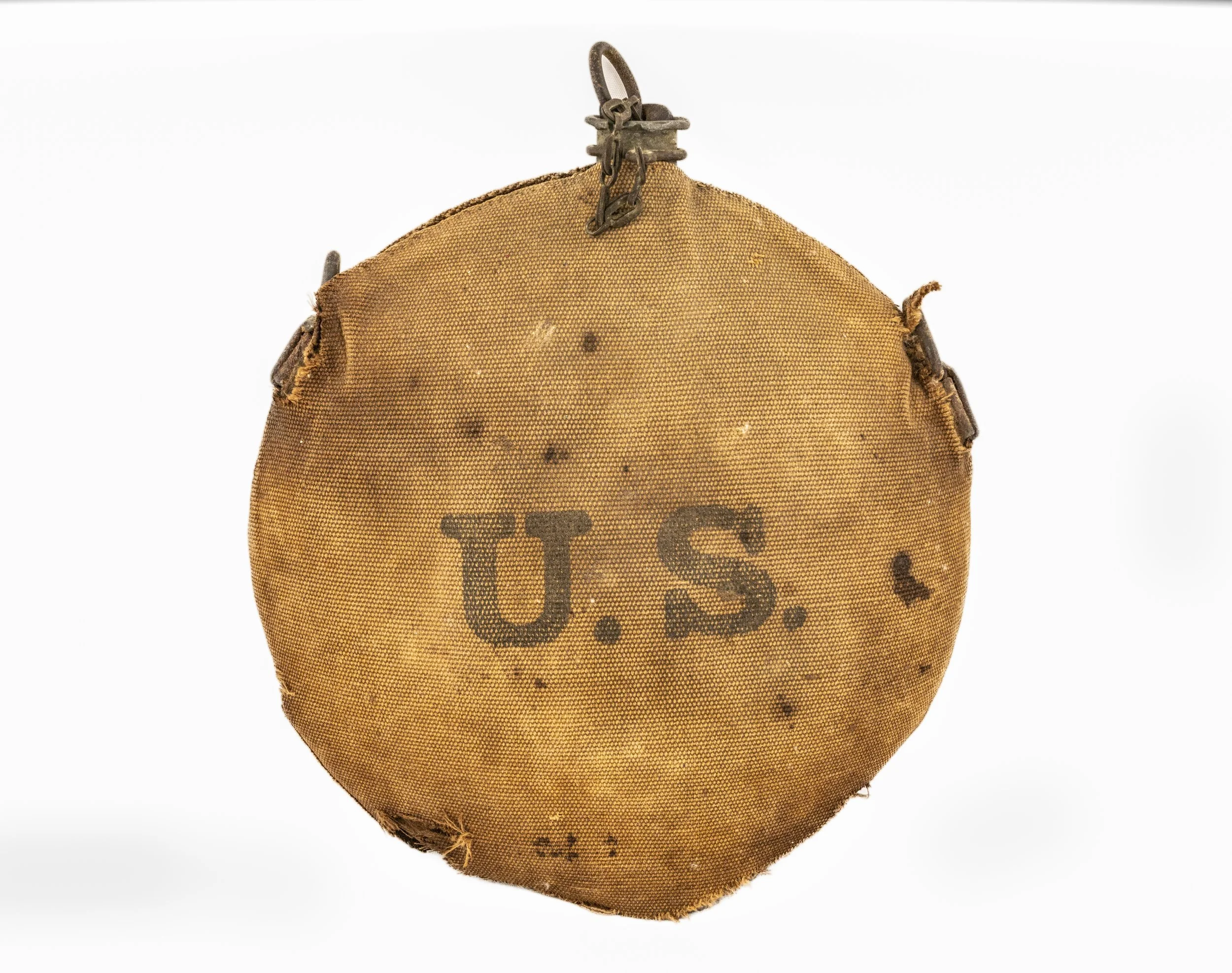 caneen -cloth stamped U. S. owned by Civil War captain William Parlin