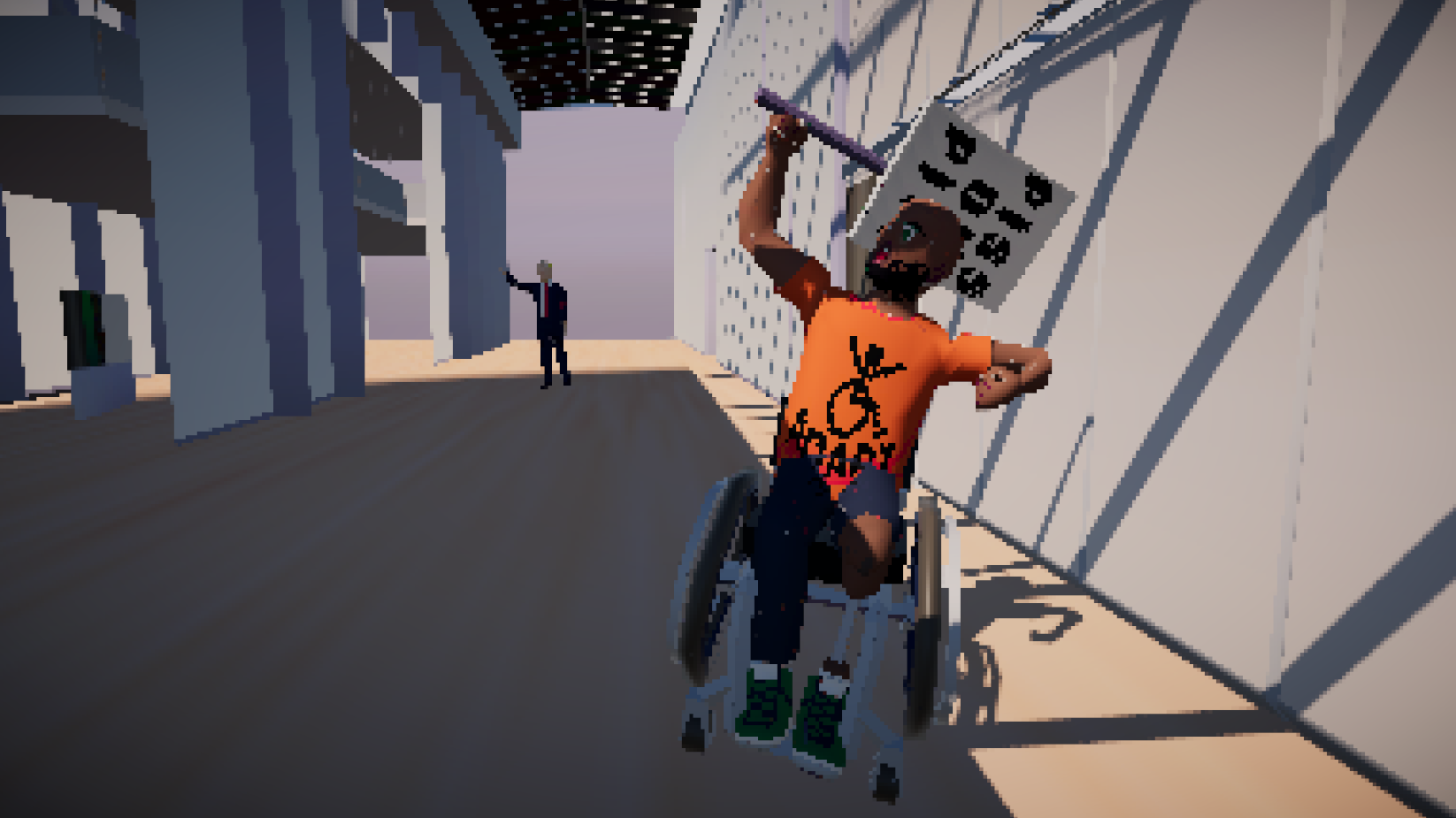 The gallery is filled with bystanders, journalists, fellow protestors and British MP's looking for photo ops. Give them a story worth writing about!