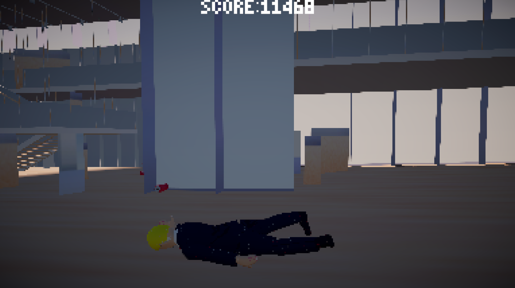 Bonus points are awarded for bystanders struck by stray cans - as well as a score multiplier. A KO'd nameless British politician doubles the score here.