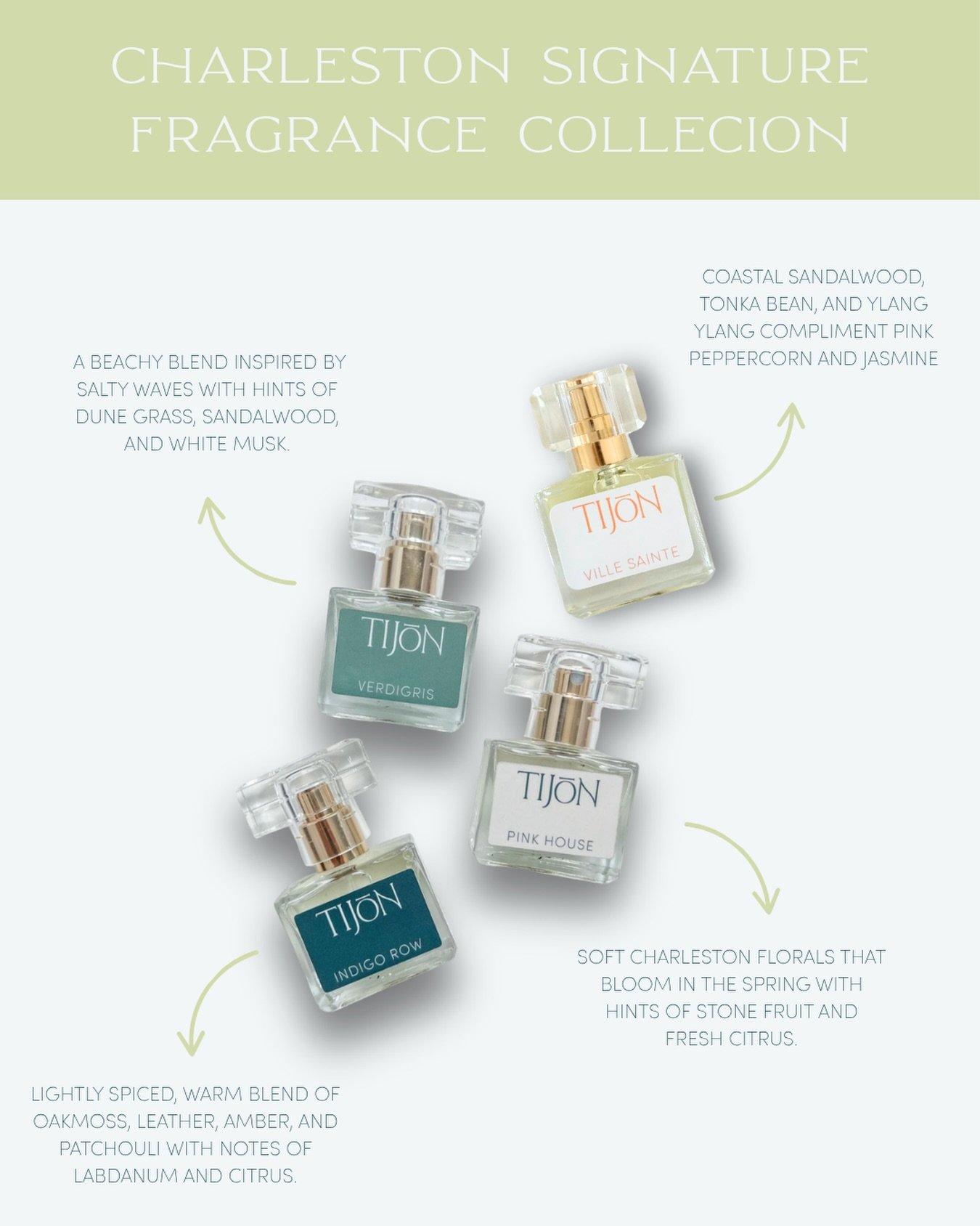 Charleston, bottled ✨ Our signature collection is inspired by everything we love about this place! If you&rsquo;re in town or just want to smell a little more like Charleston, come by and try them for yourself. If you haven&rsquo;t smelled Ville Sain