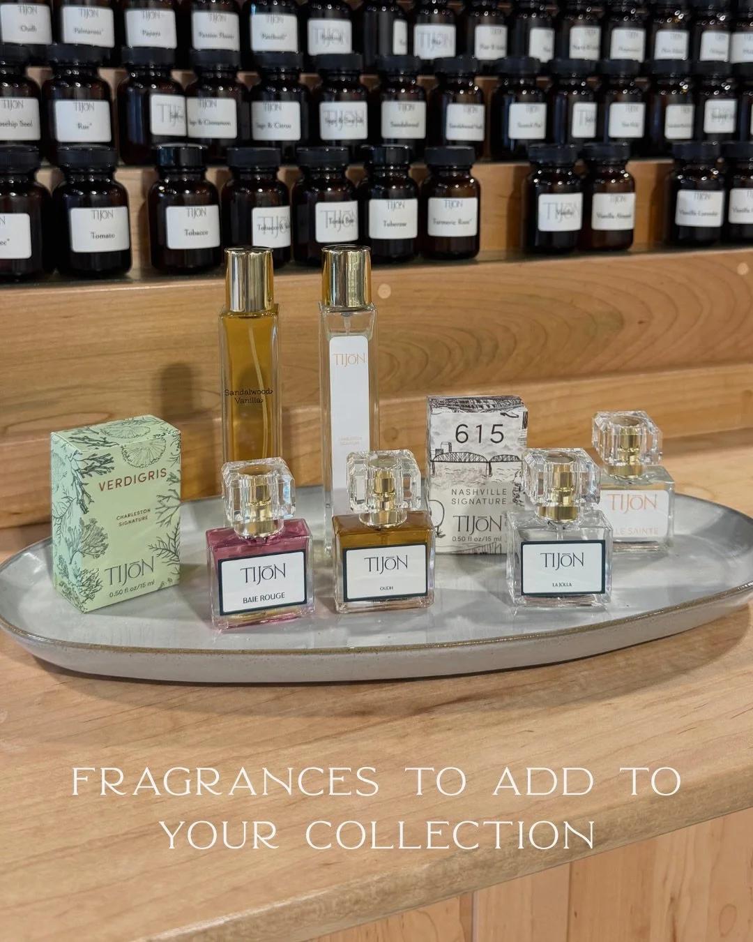 One signature scent is never enough. 👀 Swipe through a few bottles we think deserve a spot on your perfume tray, then stop by Tijōn to find your new favorite! ✨📍164-B Market Street