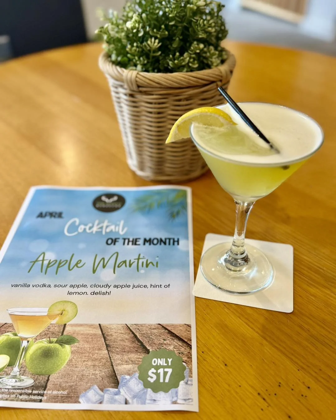 April Cocktail Of the Month - Apple Martini 