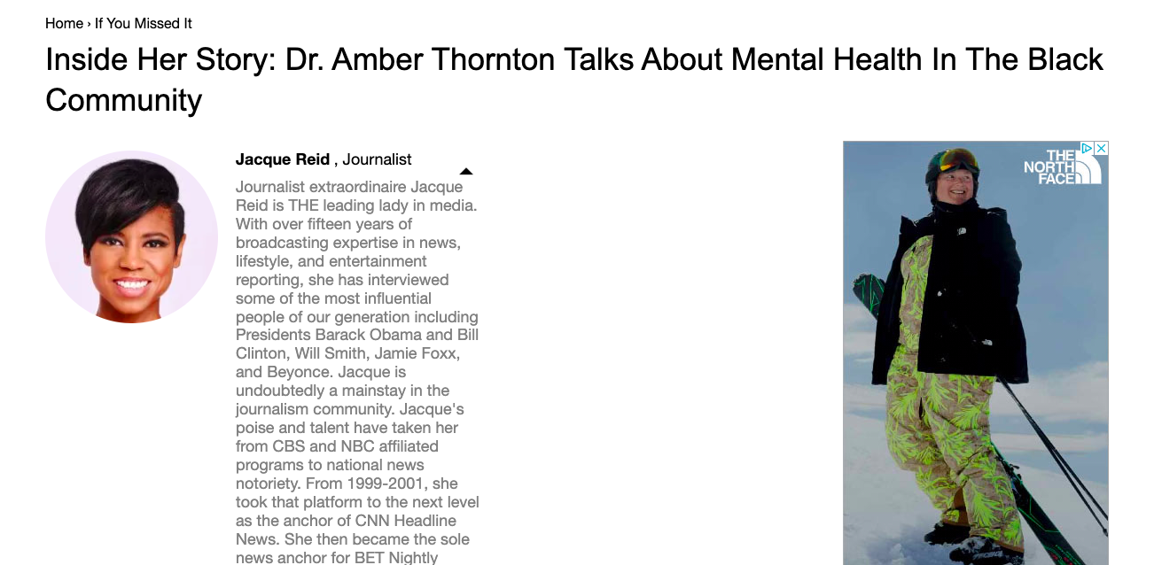 Source: Black America Web | Title: Inside Her Story: Dr. Amber Thornton Talks About Mental Health In The Black Community