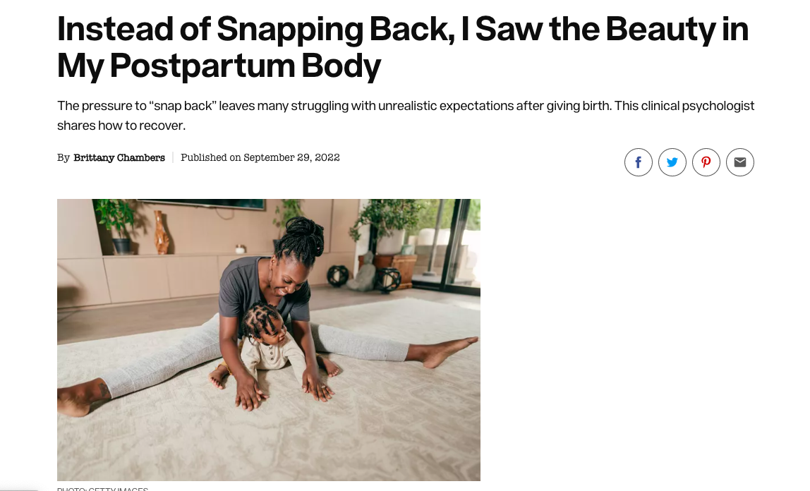 Source: Parents | Title: Instead of Snapping Back, I Saw the Beauty in My Postpartum Body