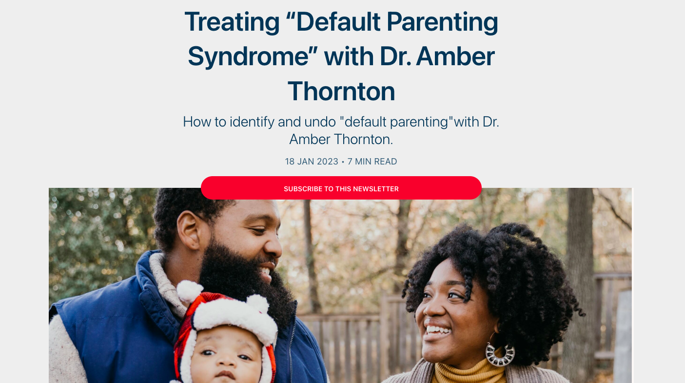 Source: The Double Shift | Title: Treating “Default Parenting Syndrome” with Dr. Amber Thornton: How to identify and undo "default parenting"with Dr. Amber Thornton