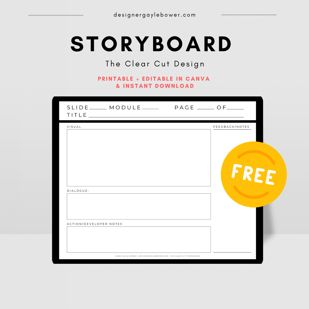 The Clear Cut |  Free Simple Storyboard Template